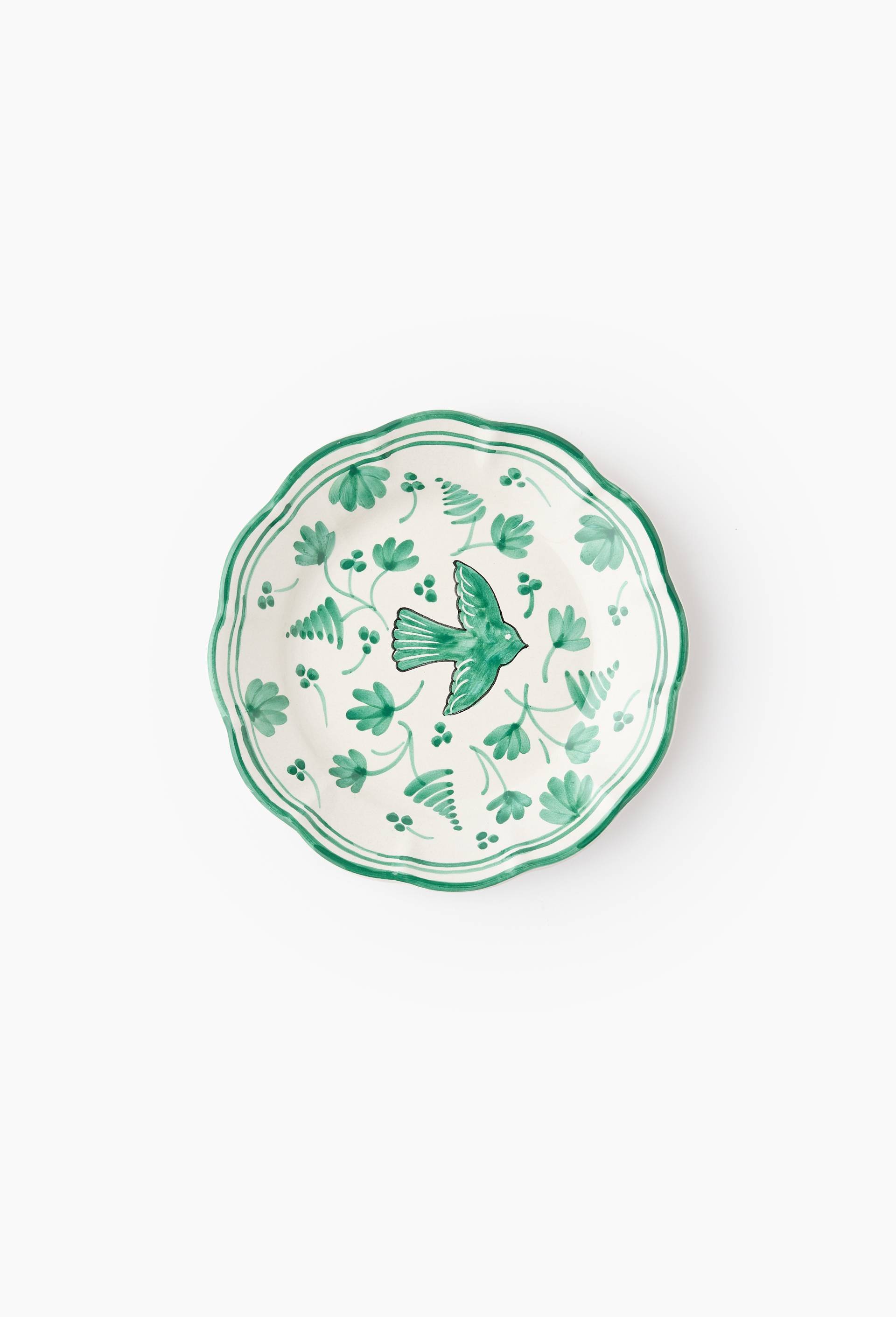 Assiette peint &agrave; la main Popolo, 21cm, Blanc, large image number 0