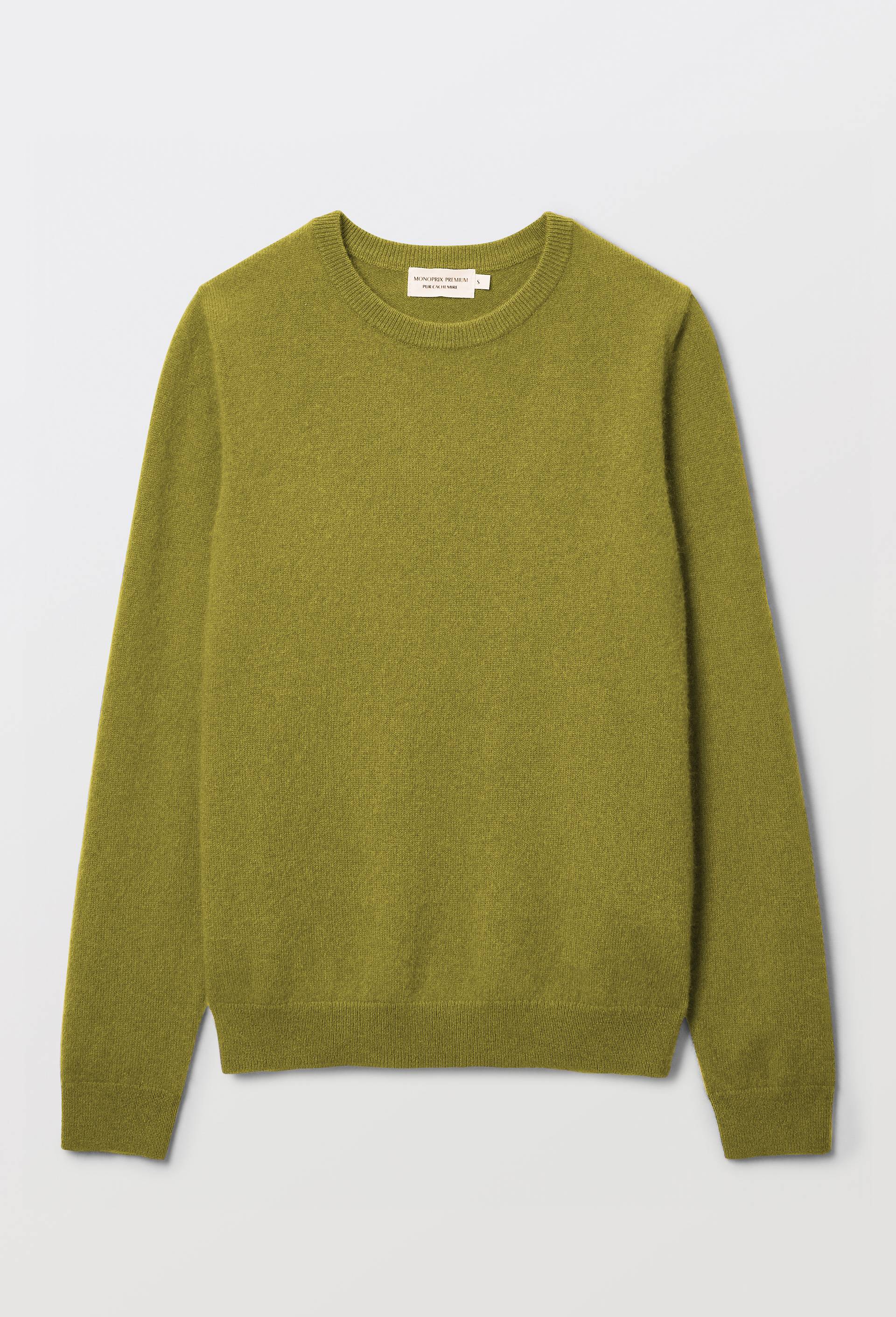 Pull uni col rond en 100% cachemire, Vert, large image number 2
