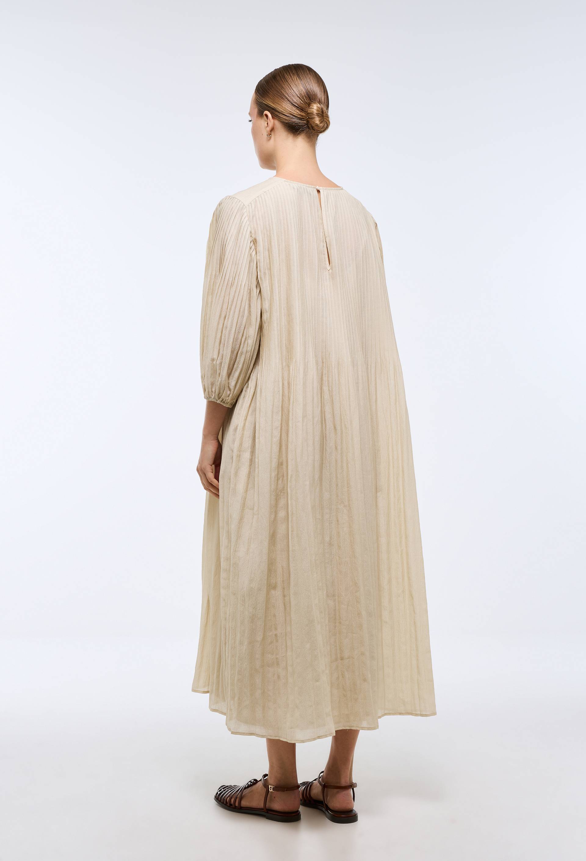 Robe longue ample unie, Beige, large image number 1.0