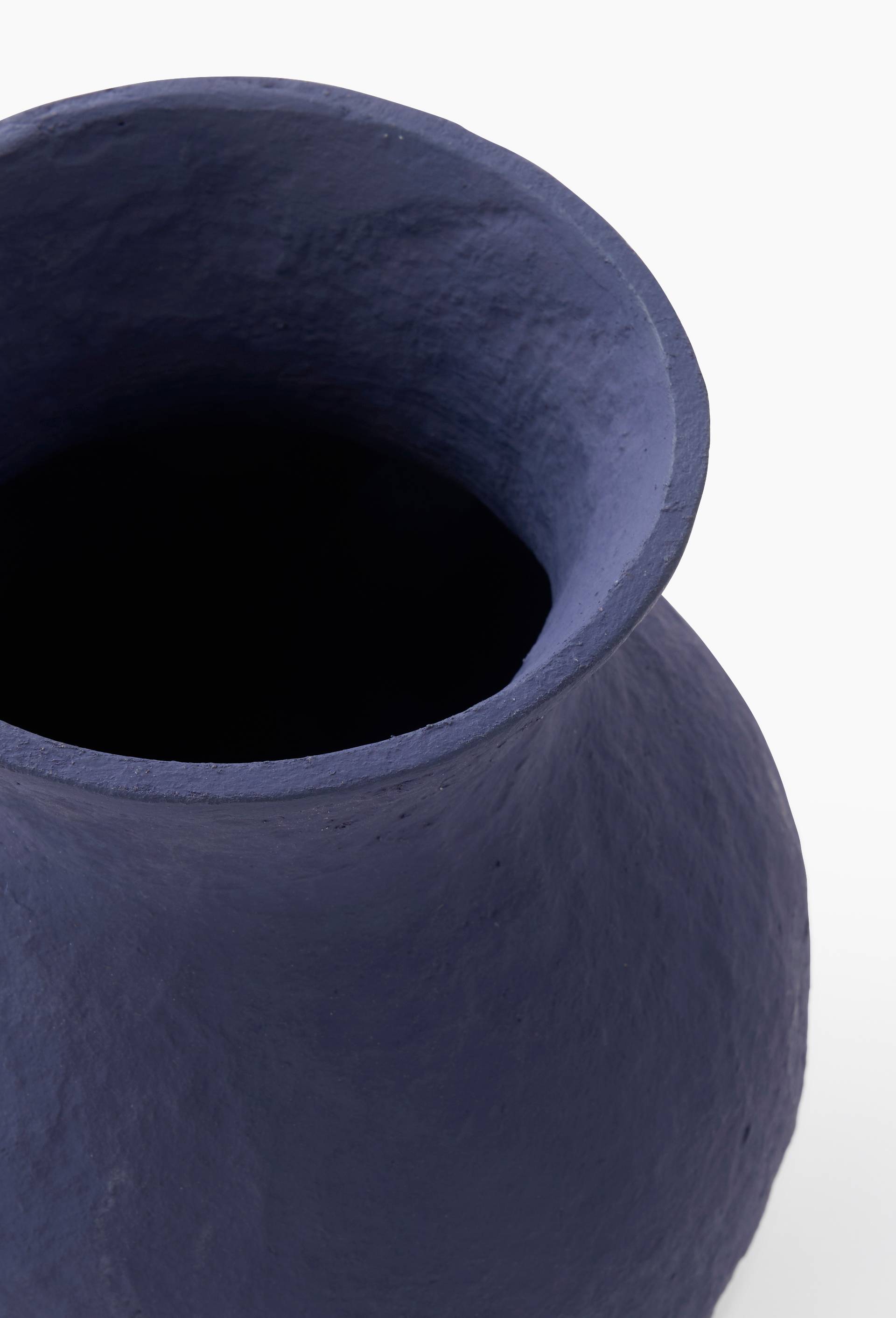 Jarre, 22x32cm, en papier mach&eacute;, Bleu, large image number 2