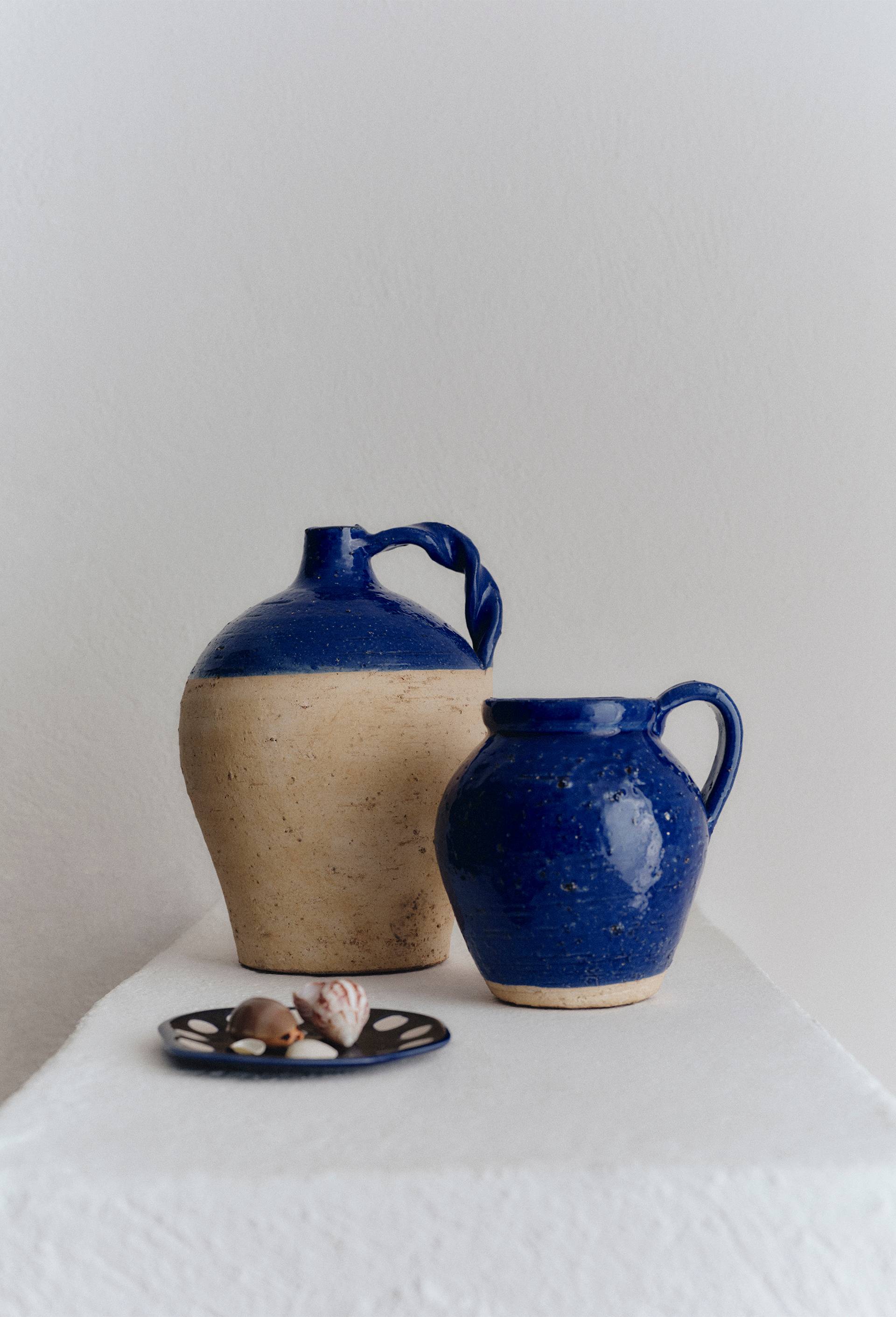 Vase, 19x18xH26,5cm, en c&eacute;ramique, Bleu, large image number 0.0