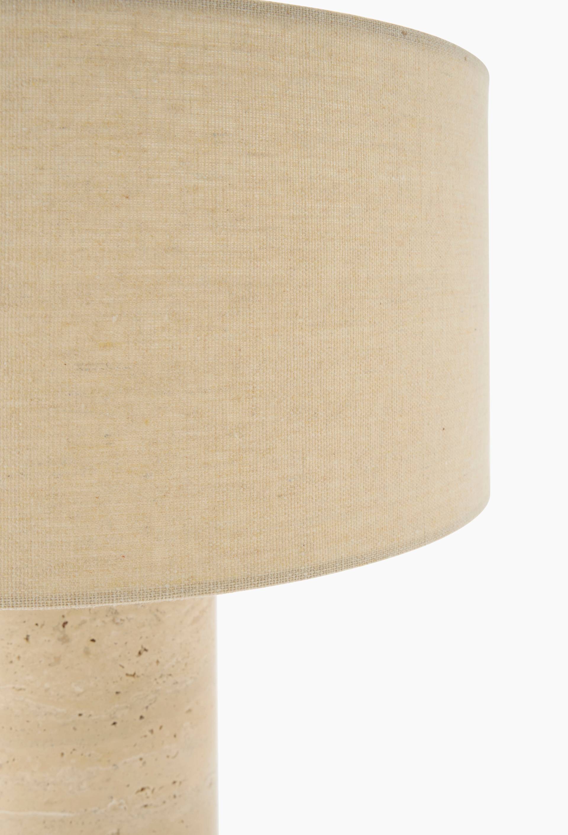 Lampe, H37,8xD30cm, en travertin, Beige clair, large image number 2