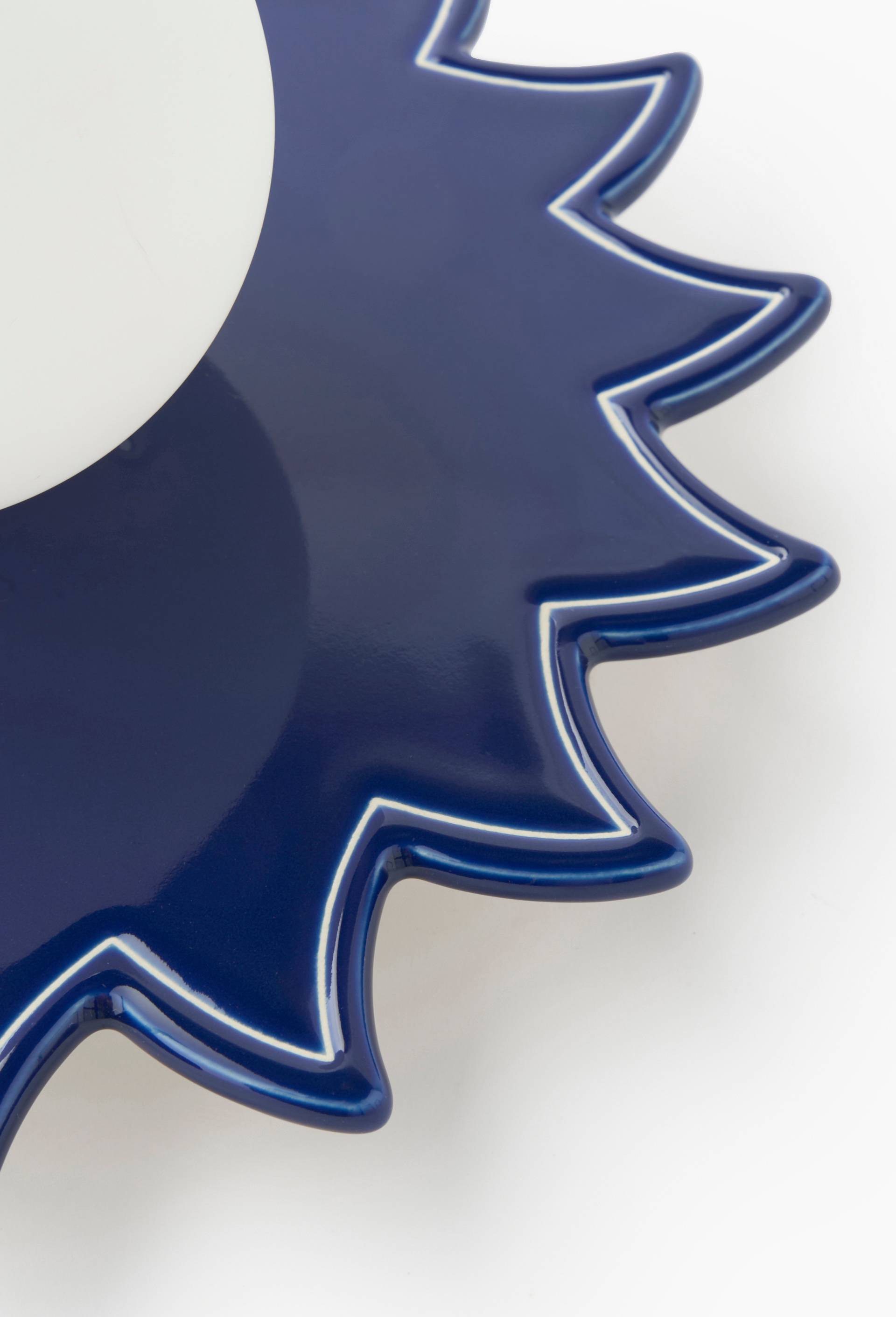 Applique lumi&egrave;re, D25xH11,5cm, en c&eacute;ramique, Bleu, large image number 1