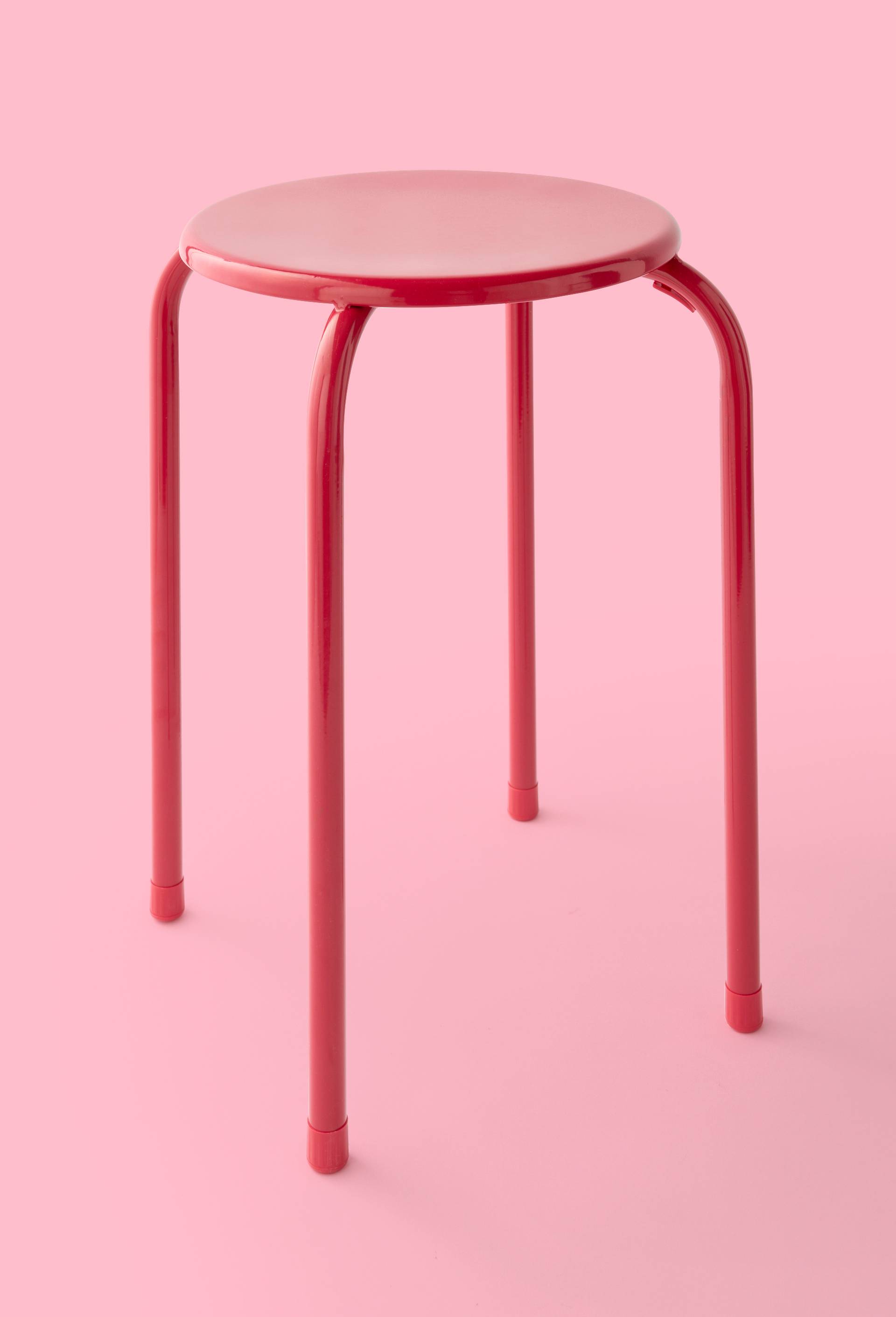 Tabouret empilable, 30xH45cm, en acier carbone, Rouge, swatch image