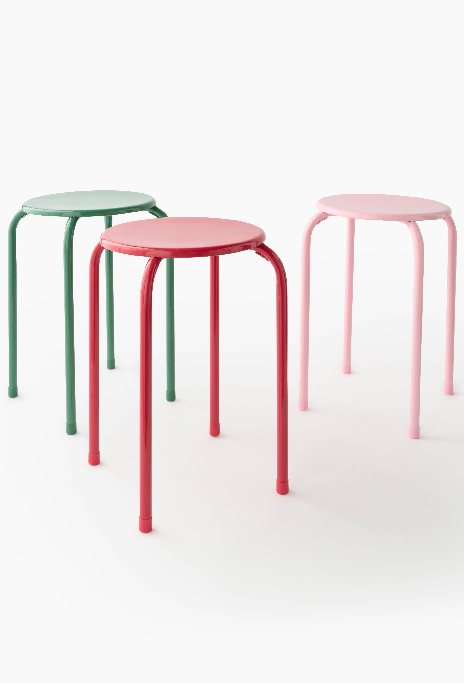Tabouret empilable, 30xH45cm, en acier carbone, Rose, large image number 1