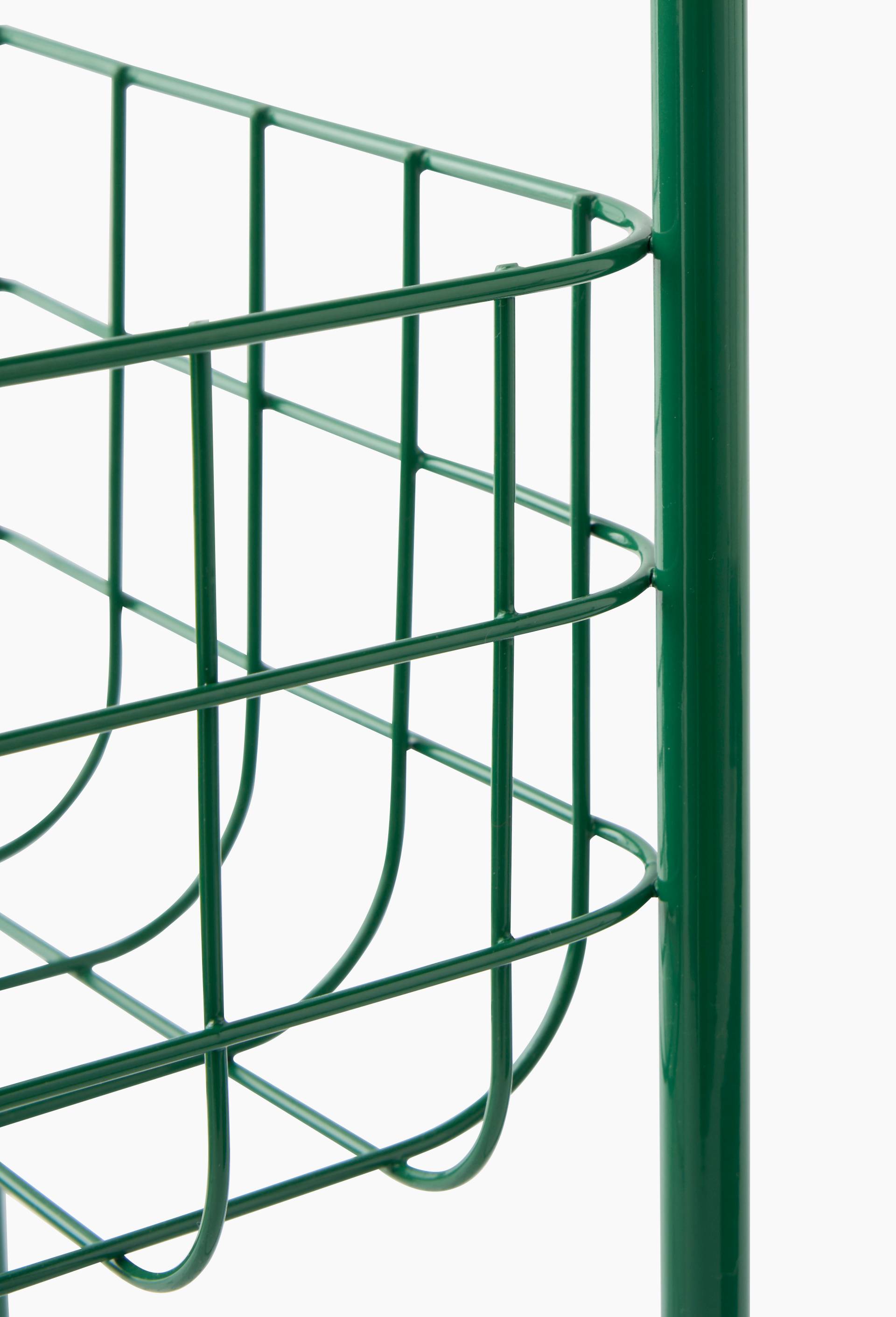 Etag&egrave;re &agrave; roulettes, 33.5x20xH70cm, en m&eacute;tal, Vert, large image number 1