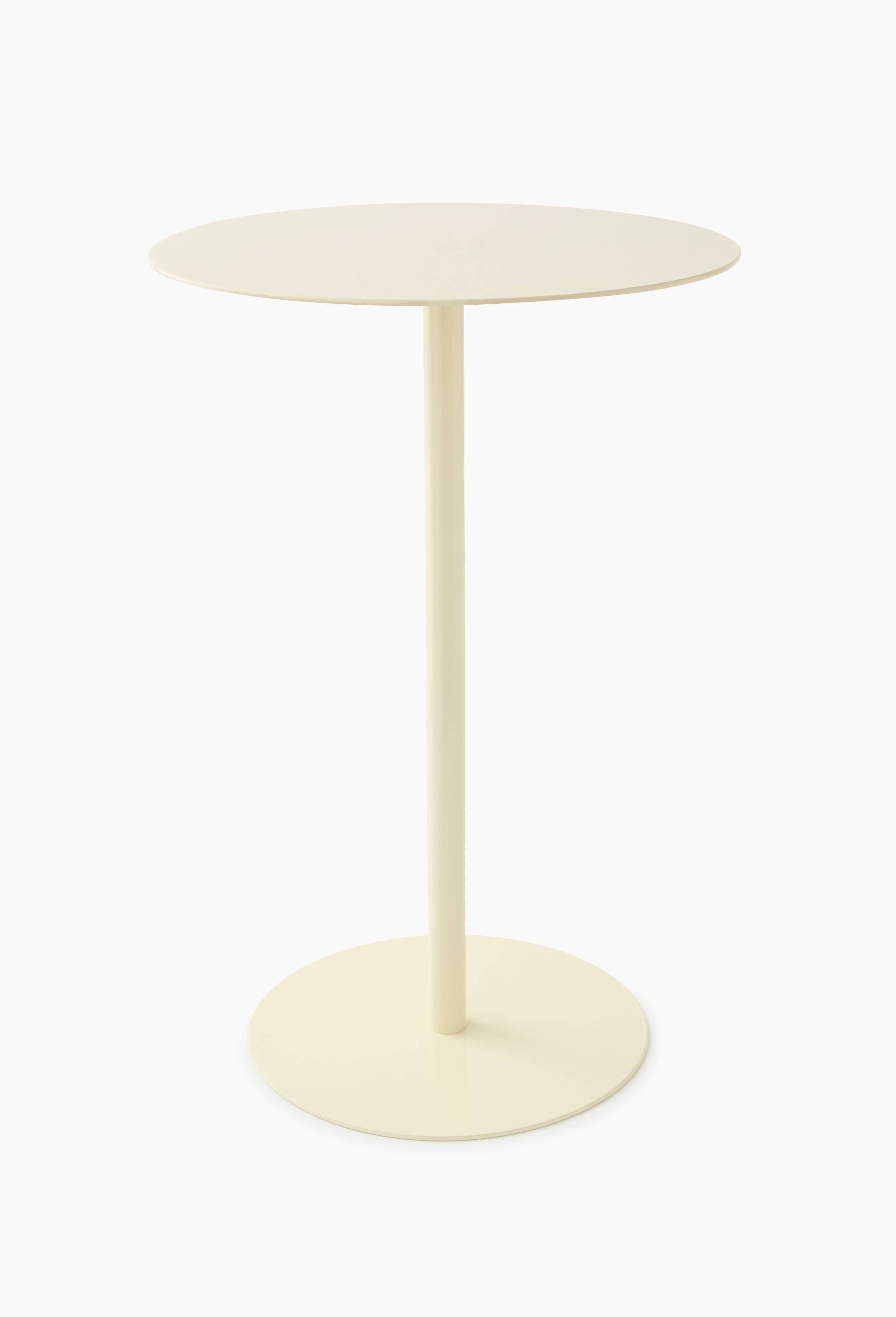 Table, 35xH53CM, en m&eacute;tal, Ecru, large image number 0.0