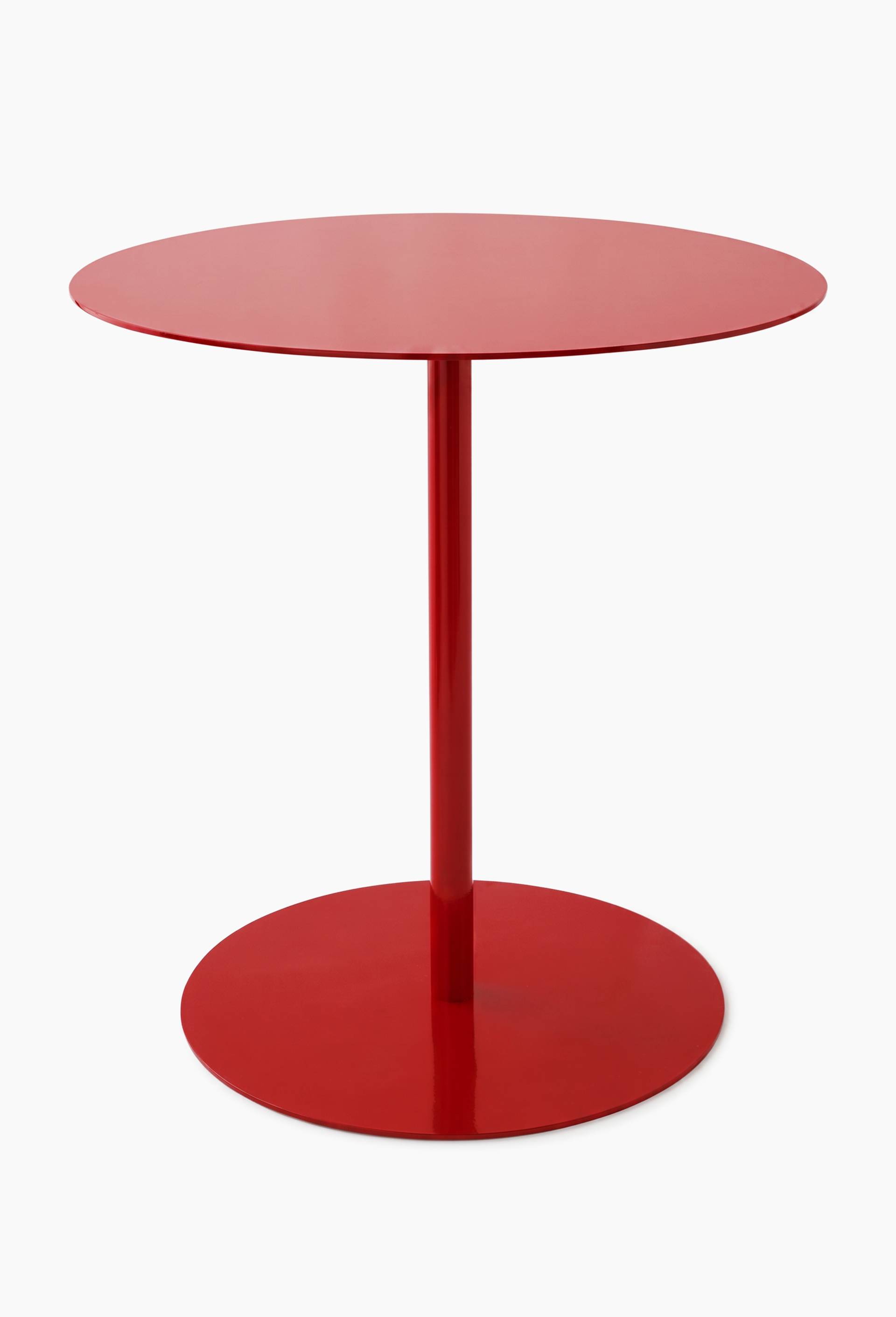 Table, 40xH43CM, en m&eacute;tal, Rouge, large image number 0