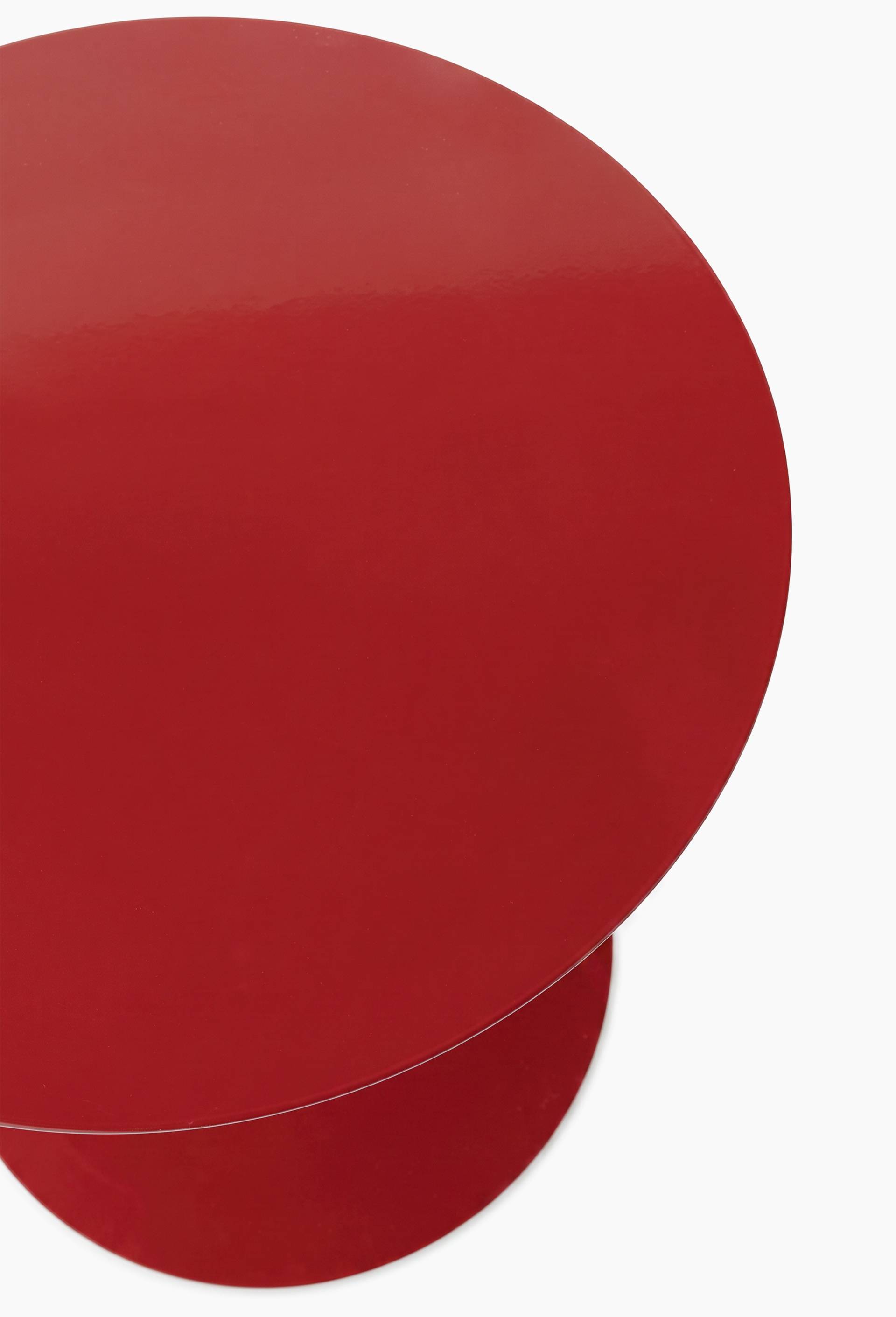 Table, 40xH43CM, en m&eacute;tal, Rouge, large image number 1.0