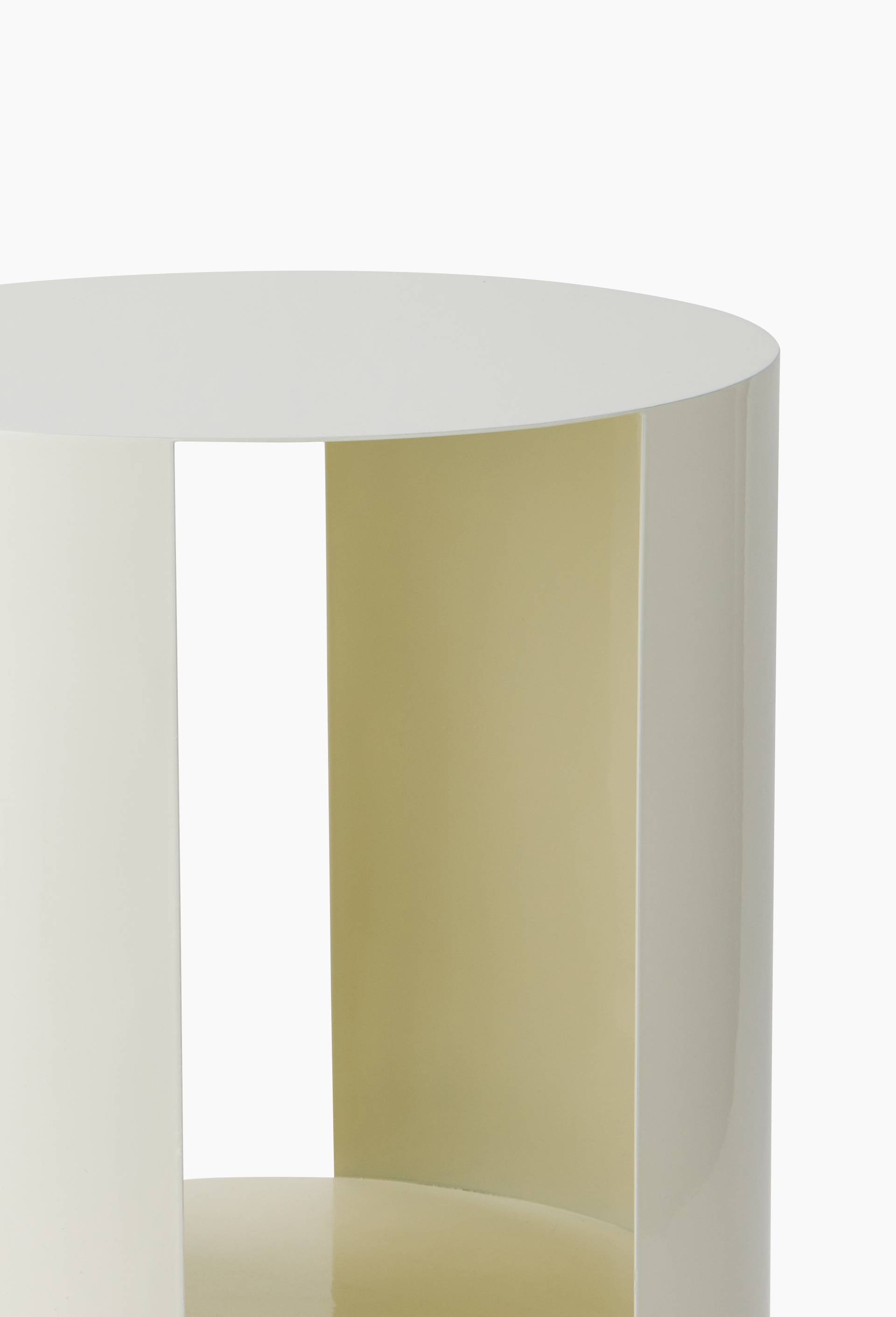 Table ronde fine, 35xH45cm, en fer, Ecru, large image number 1