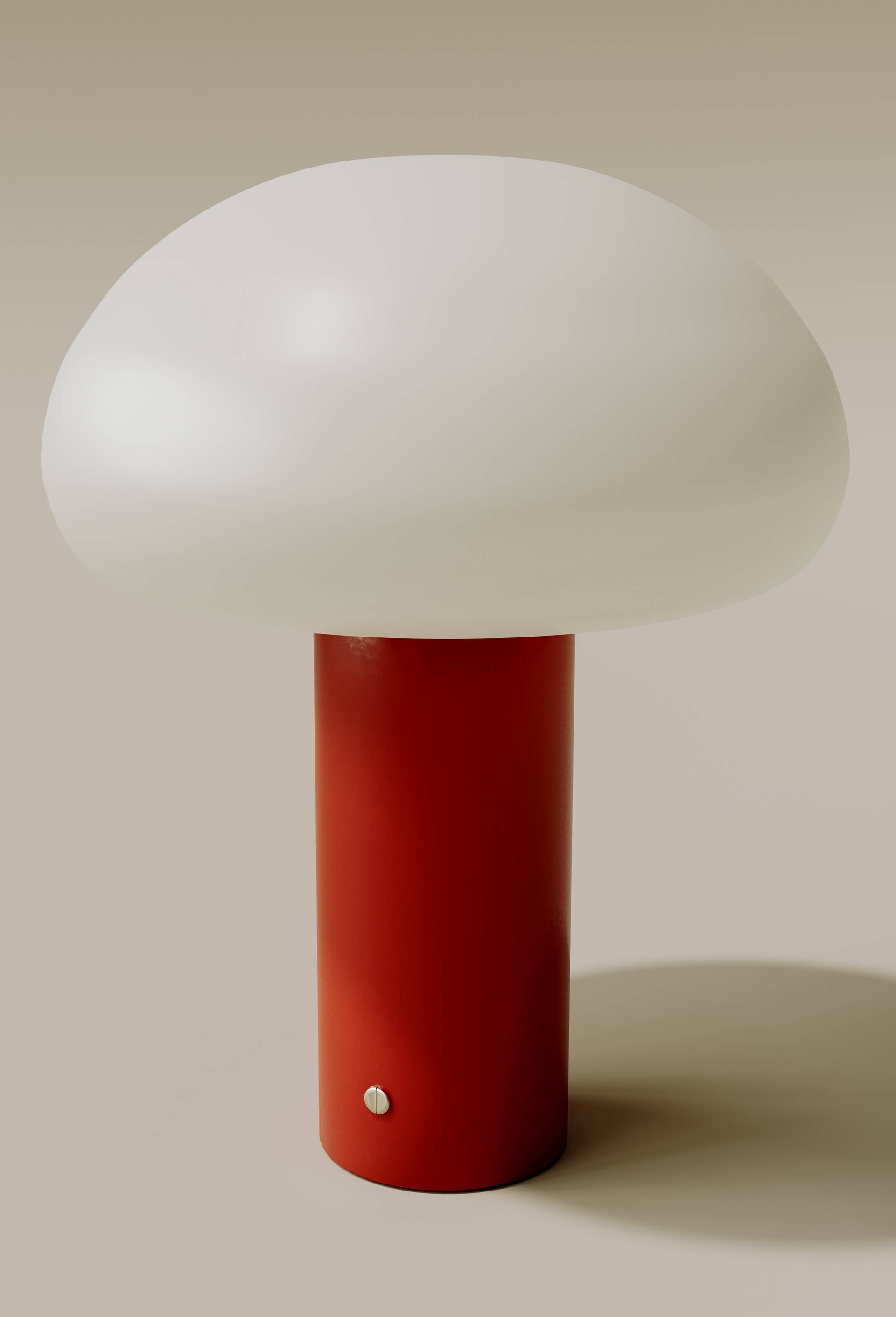 Lampe LED &agrave; poser rechargeable, 20xH24.5cm, en verre et SPCC, Rouge, large image number 0