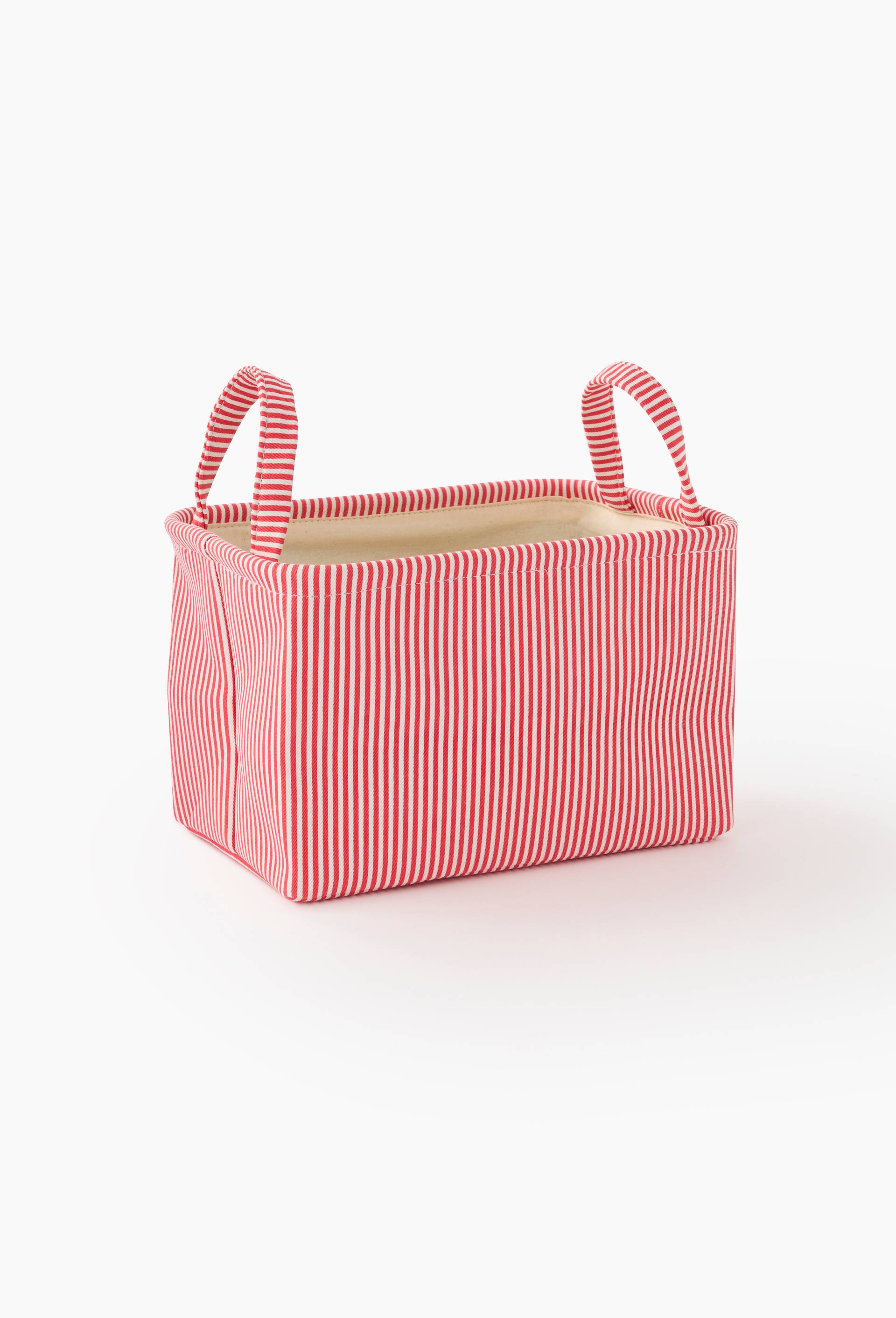 Panier rectangulaire poign&eacute;es, en coton, 18*29*19 cm, Rouge, large image number 0