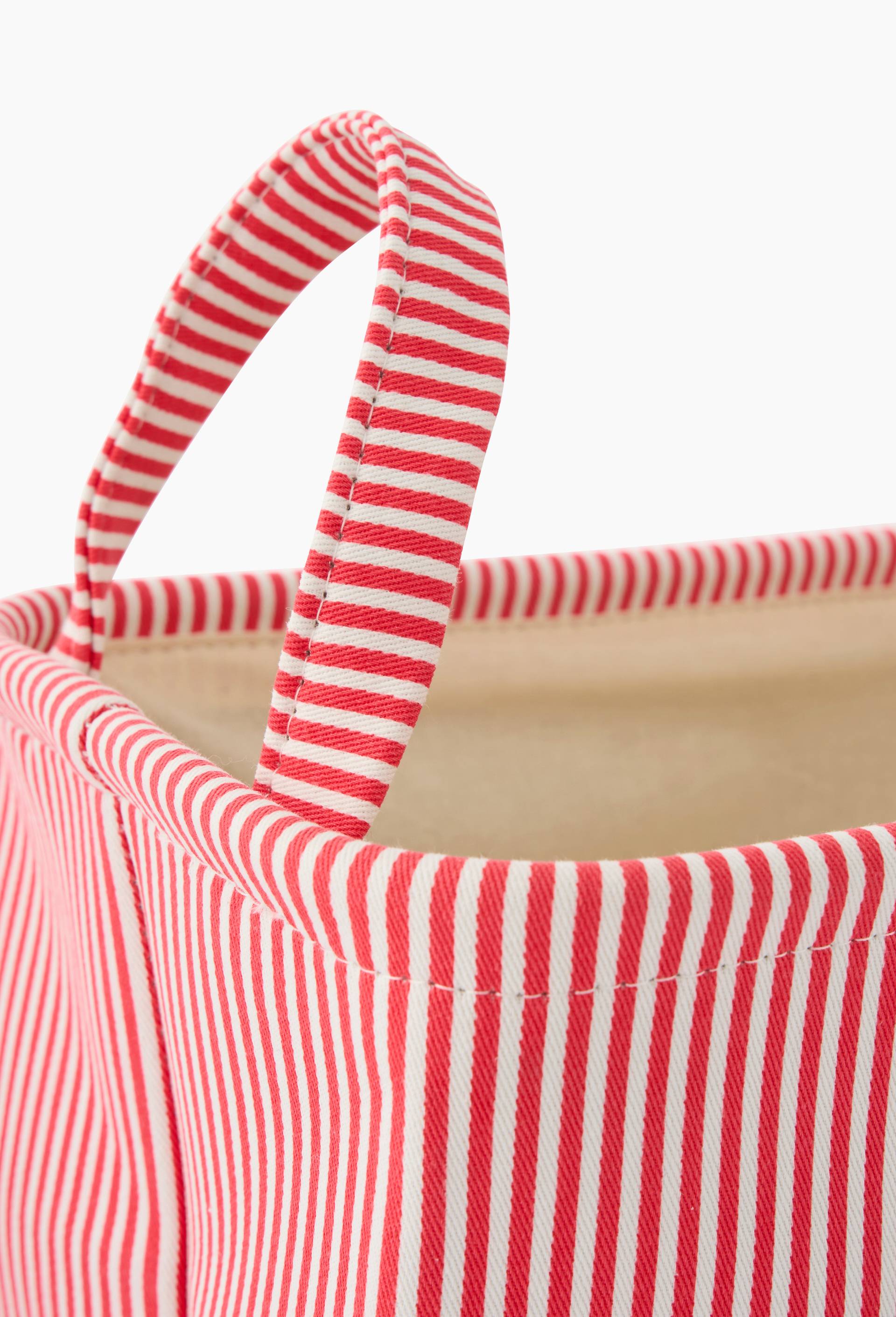 Panier rectangulaire poign&eacute;es, en coton, 18*29*19 cm, Rouge, large image number 1.0