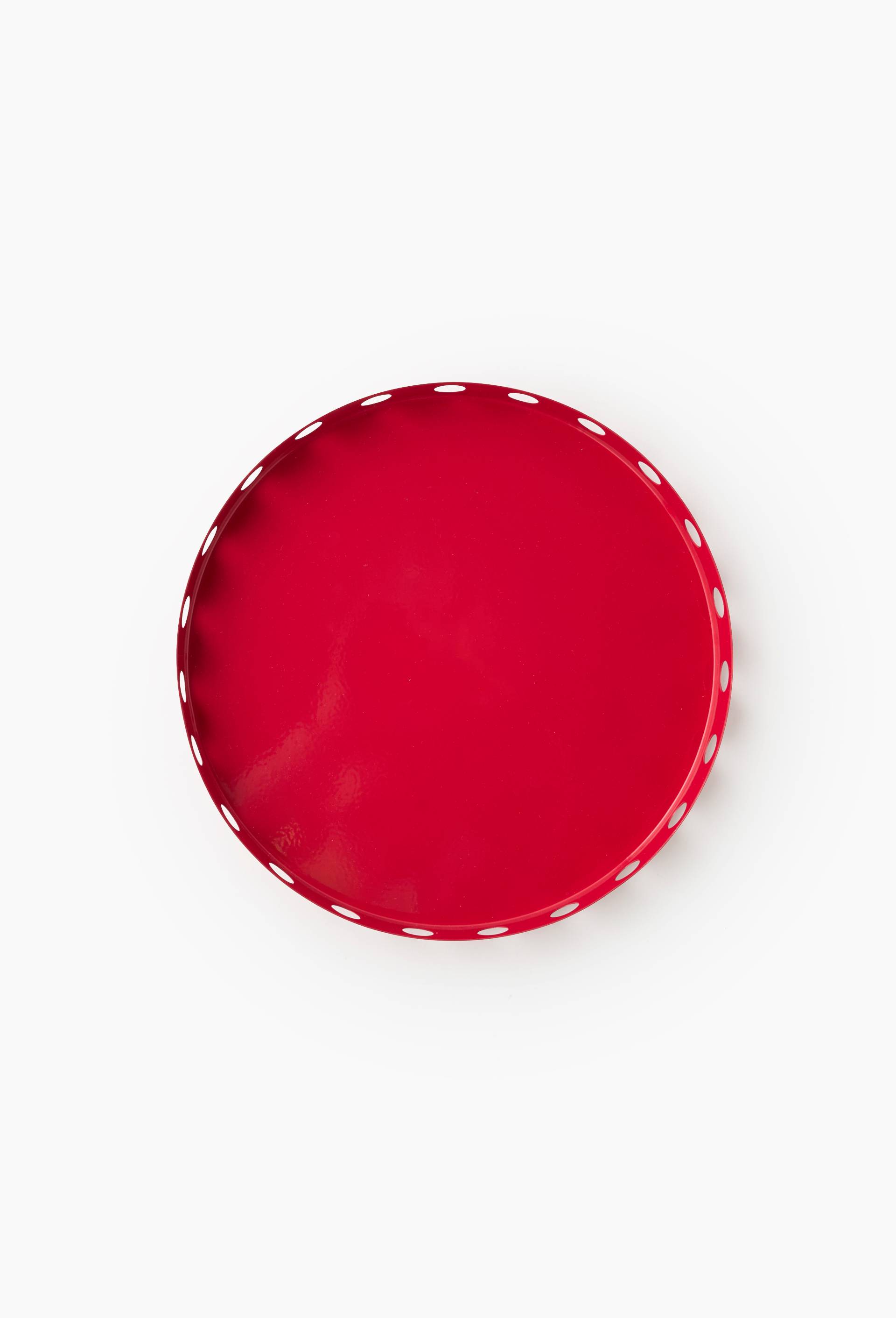 Plateau,30.5x30.5x3cm, en fer, Rouge, large image number 0.0