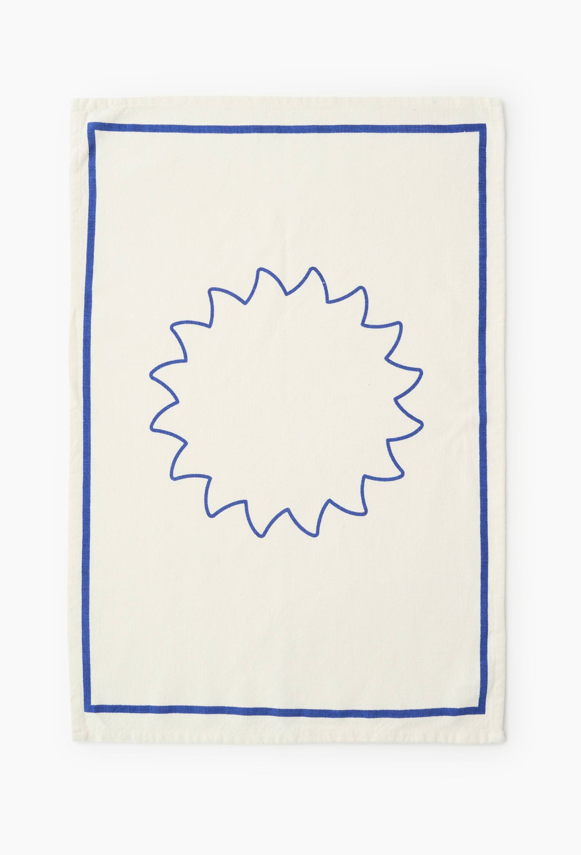 Torchon, 50x70cm, 100% coton, Bleu, large image number 1.0