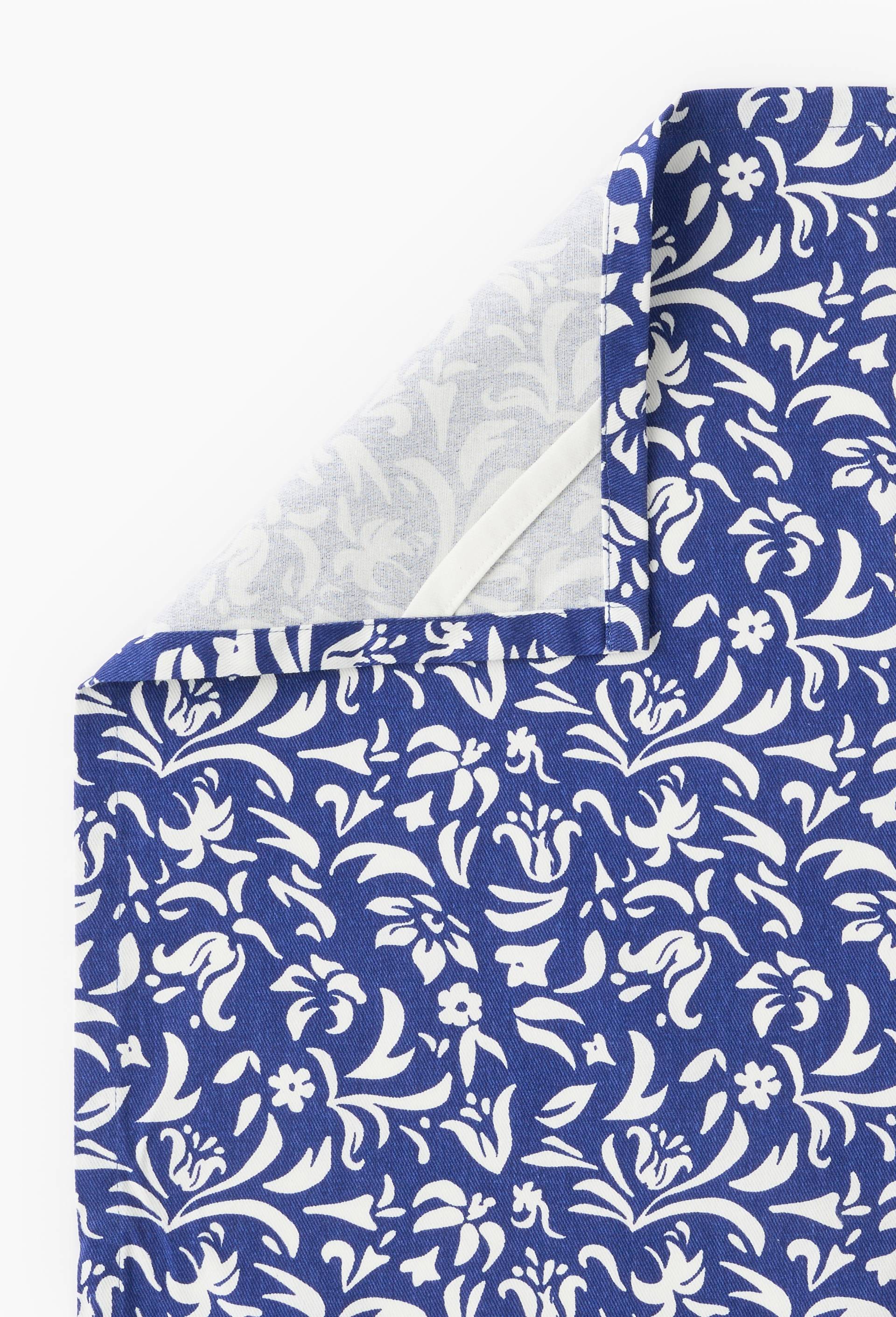 Torchon print peau de vache, 50x70cm, 100% coton, Bleu, large image number 2