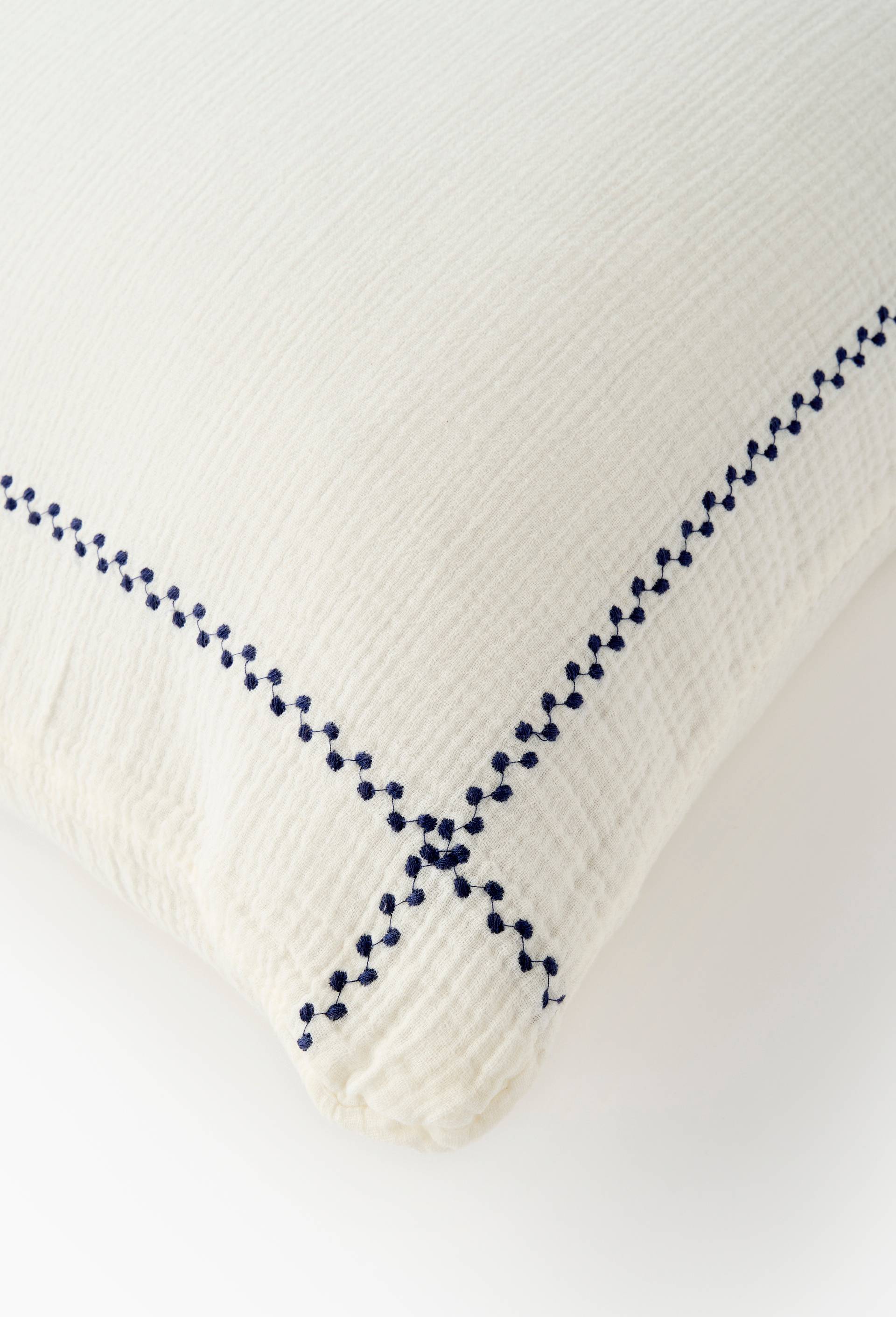 Taie carr&eacute;e gaze de coton, 63x63cm, 100% coton bio, GOTS, Ecru, large image number 2.0