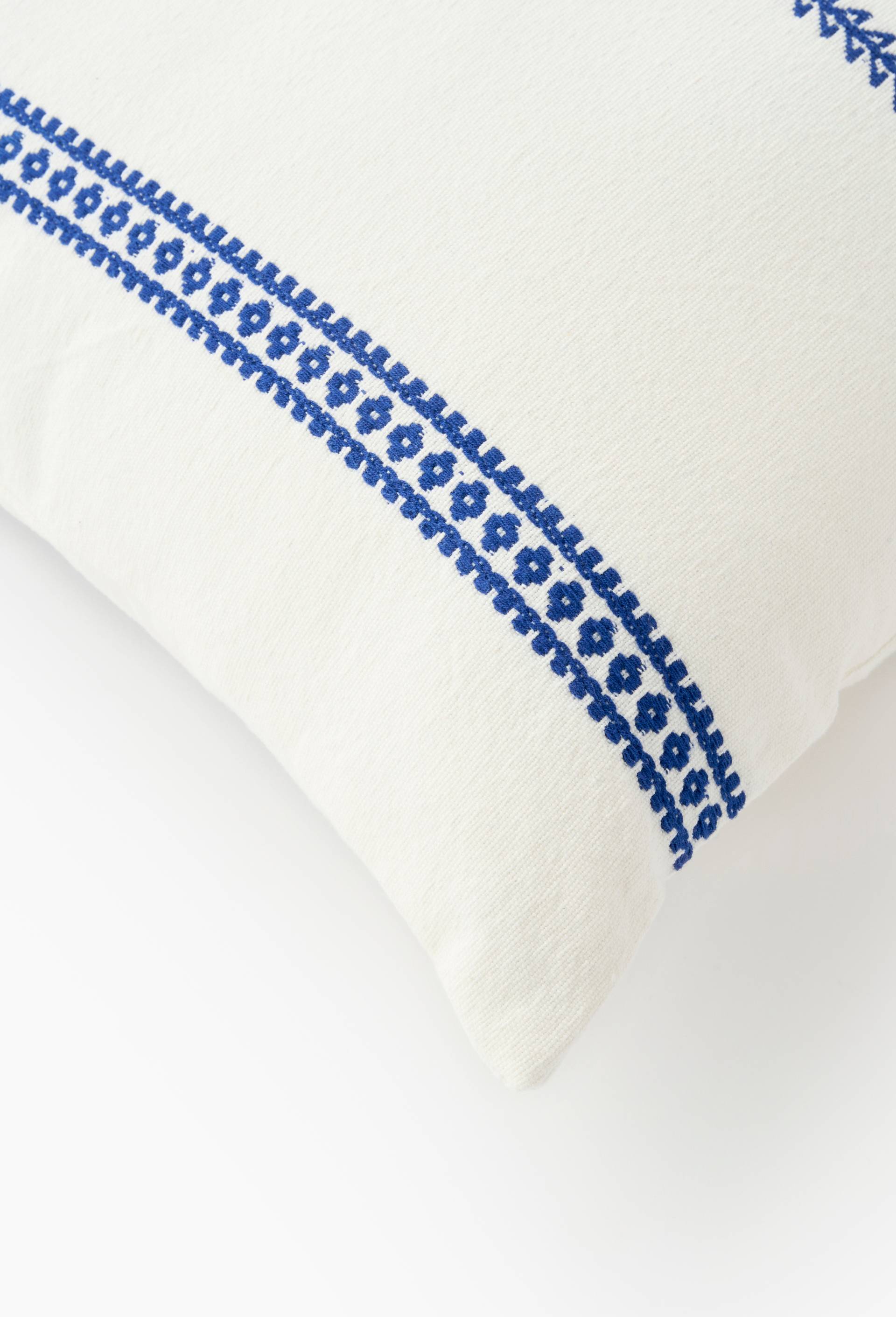 Coussin jacquard, 45x45cm, 100% coton, Bleu, large image number 2.0