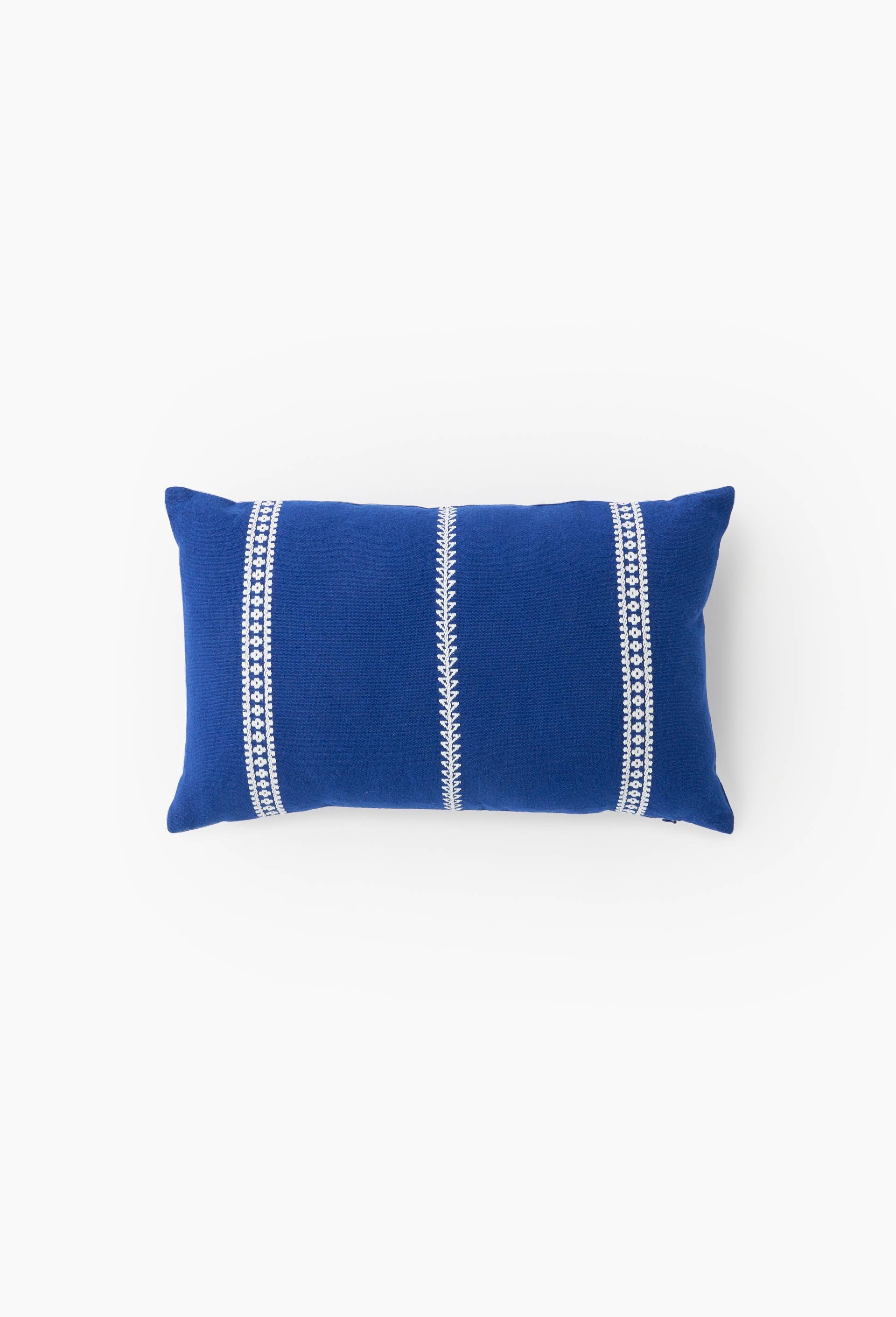 Coussin jacquard, 30x50cm, 100% coton, Bleu, large image number 0.0