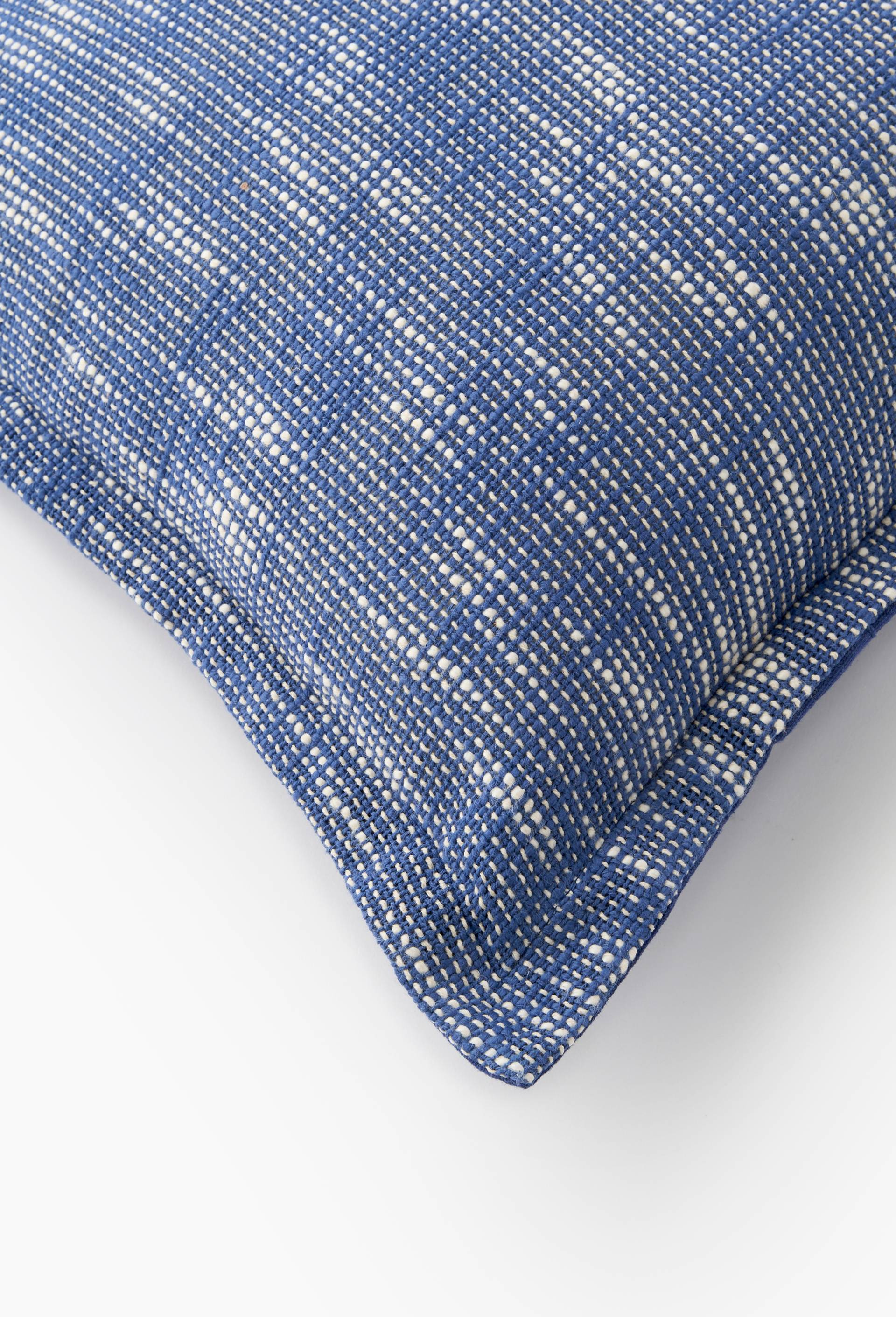 Coussin uni, 45x45cm, 100% coton, Bleu, large image number 1