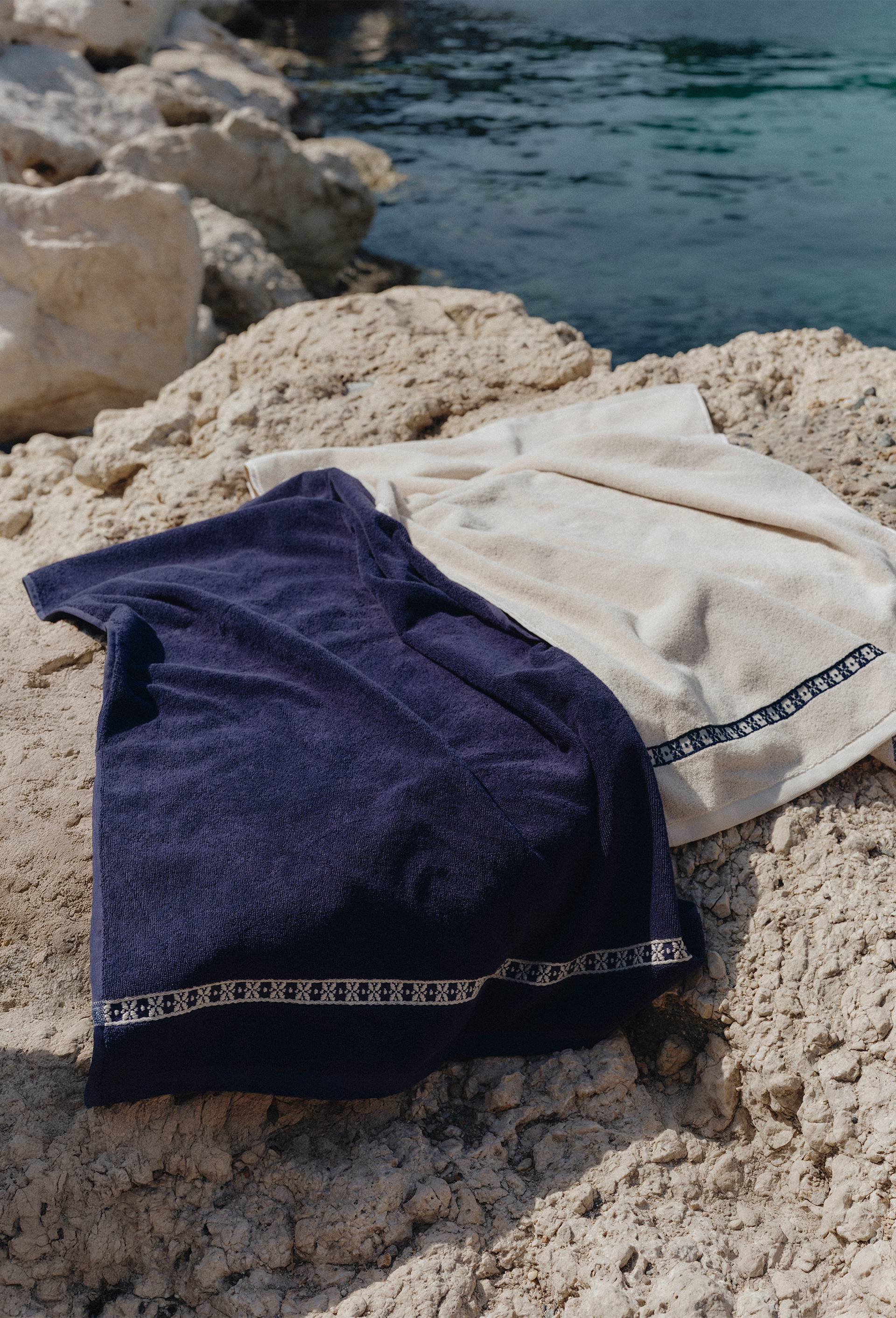 Drap de bain, 70x140cm, 100% coton, GOTS, Bleu, large image number 3