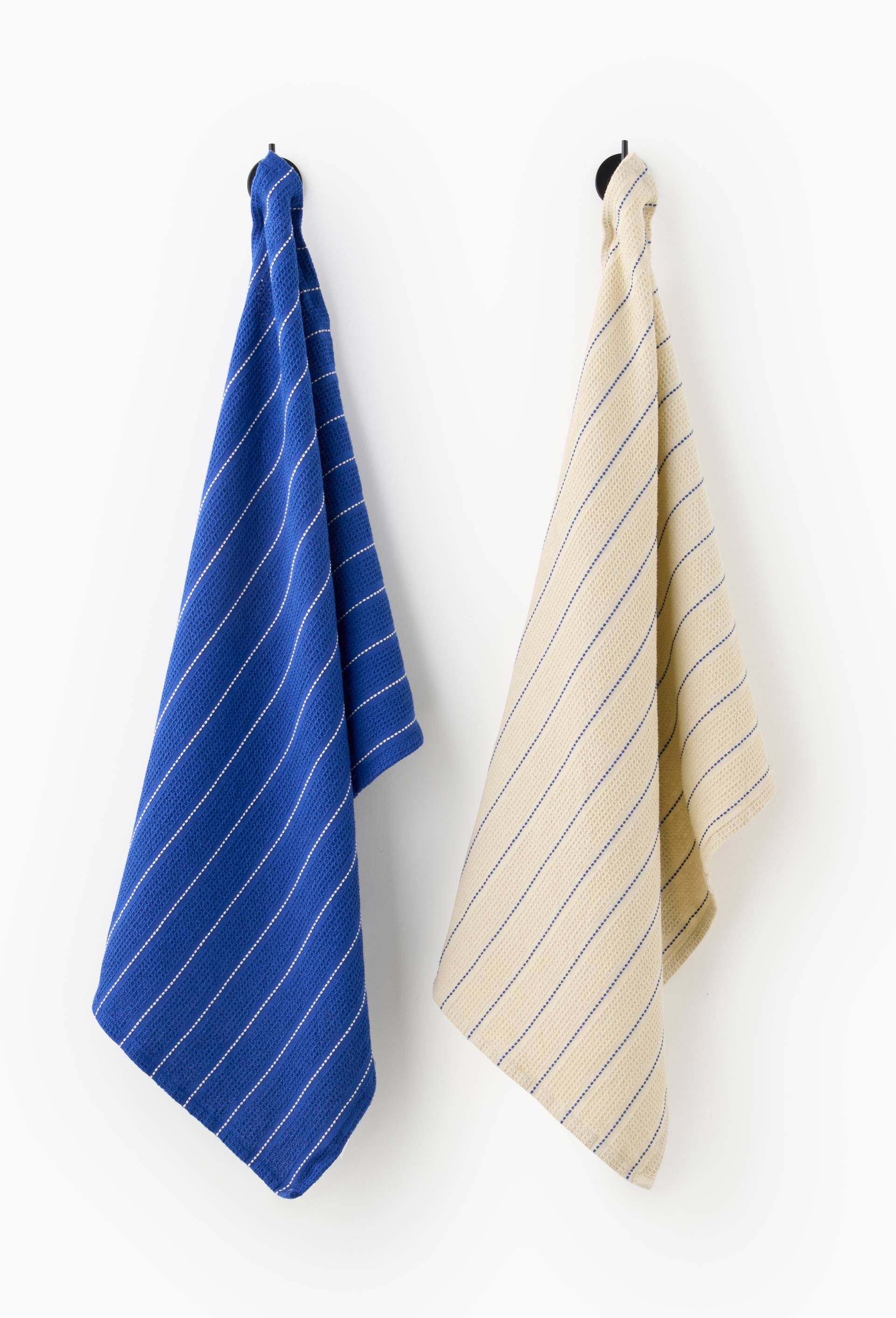 Lot de 2 torchons, 50x70cm, 100% coton, Bleu, large image number 0.0