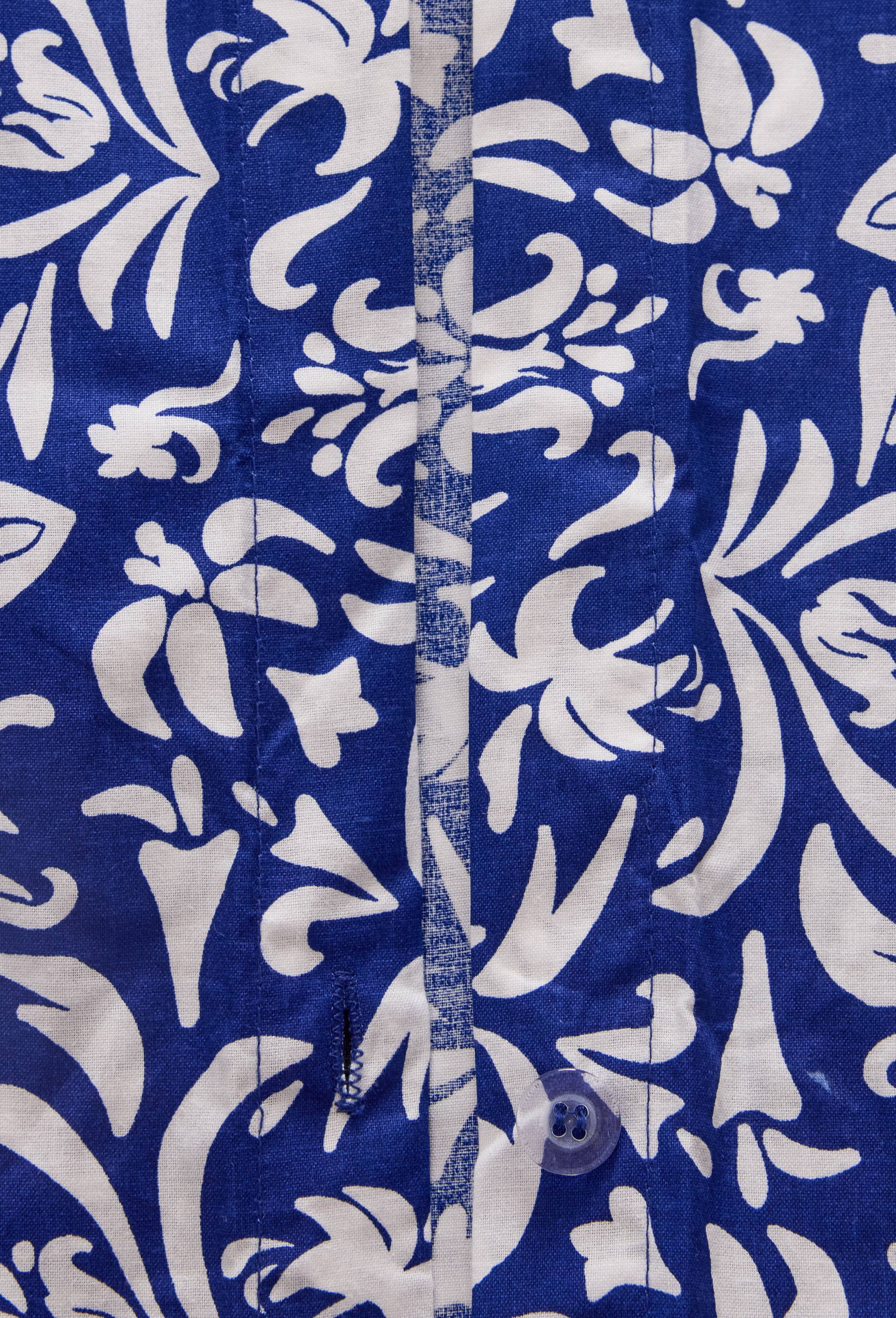 Lot housse de couette et taies d'oreillers carr&eacute;es, imprim&eacute;, 220x240cm, 100% coton bio 57 fils/cm2 , GOTS, Bleu, large image number 3