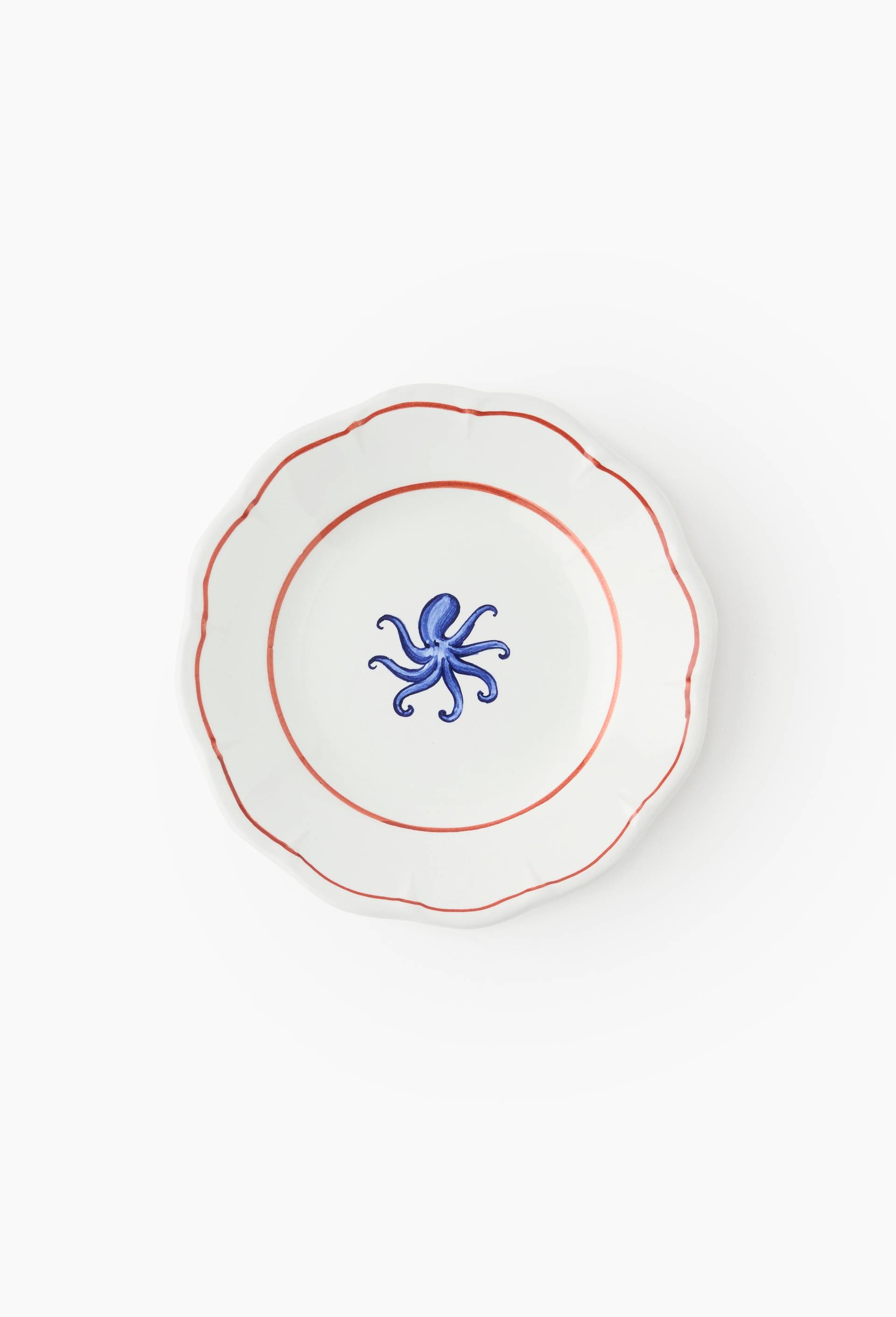 Assiette peint &agrave; la main Popolo, 16cm, Rouge, swatch image