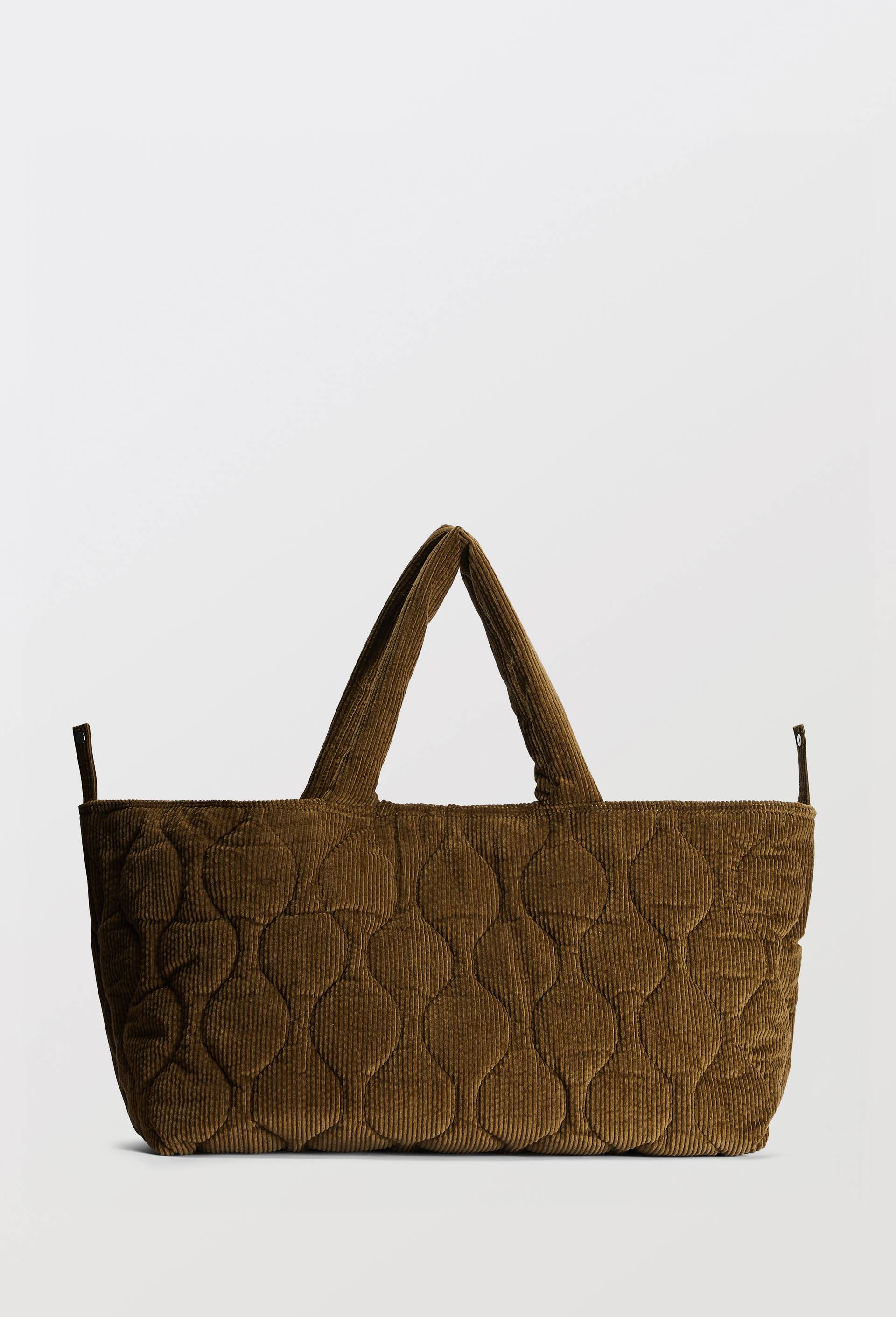 Cabas en velours c&ocirc;tel&eacute;, Vert fonc&eacute;, swatch image