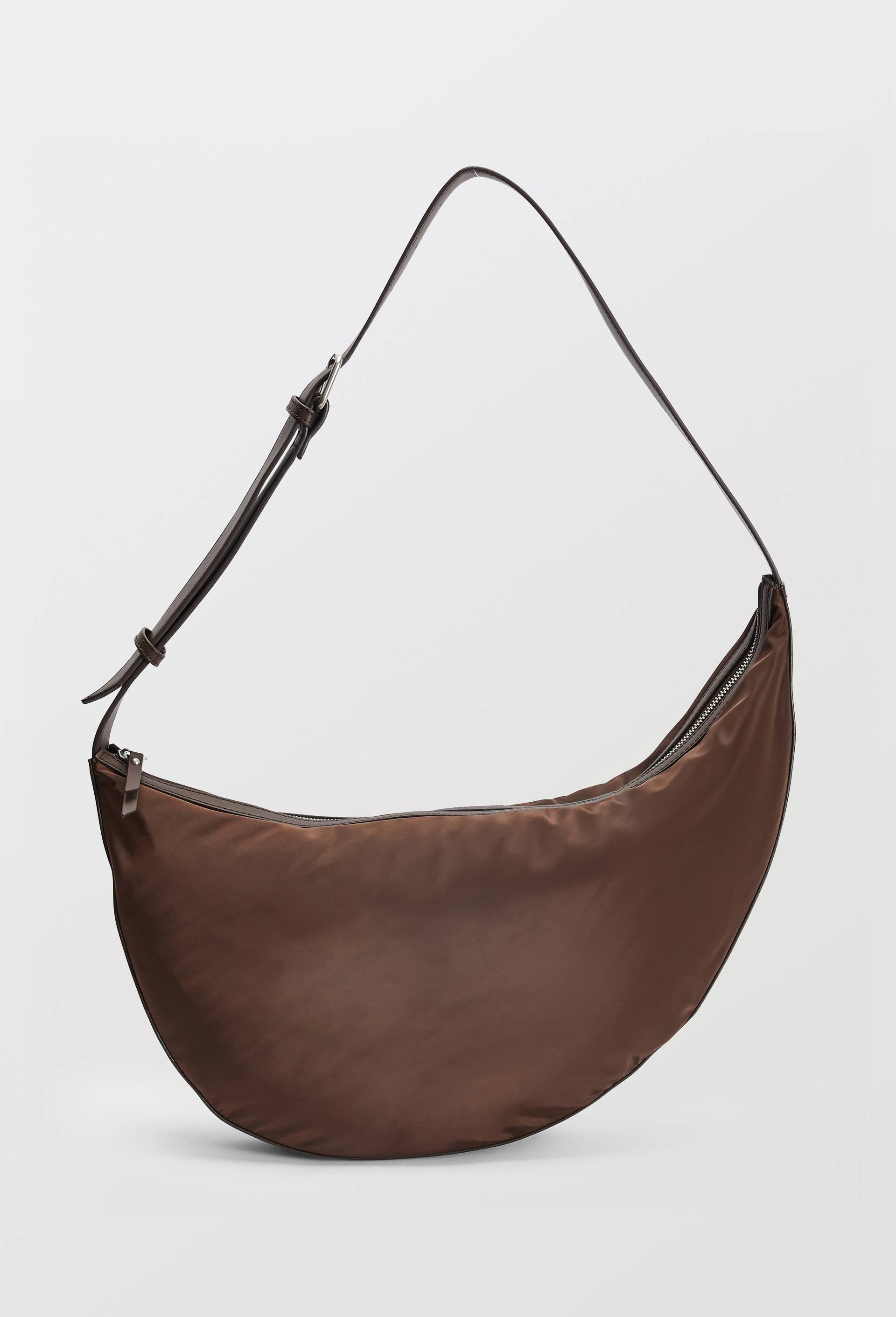 Sac asym&eacute;trique port&eacute; travers, Brun, swatch image