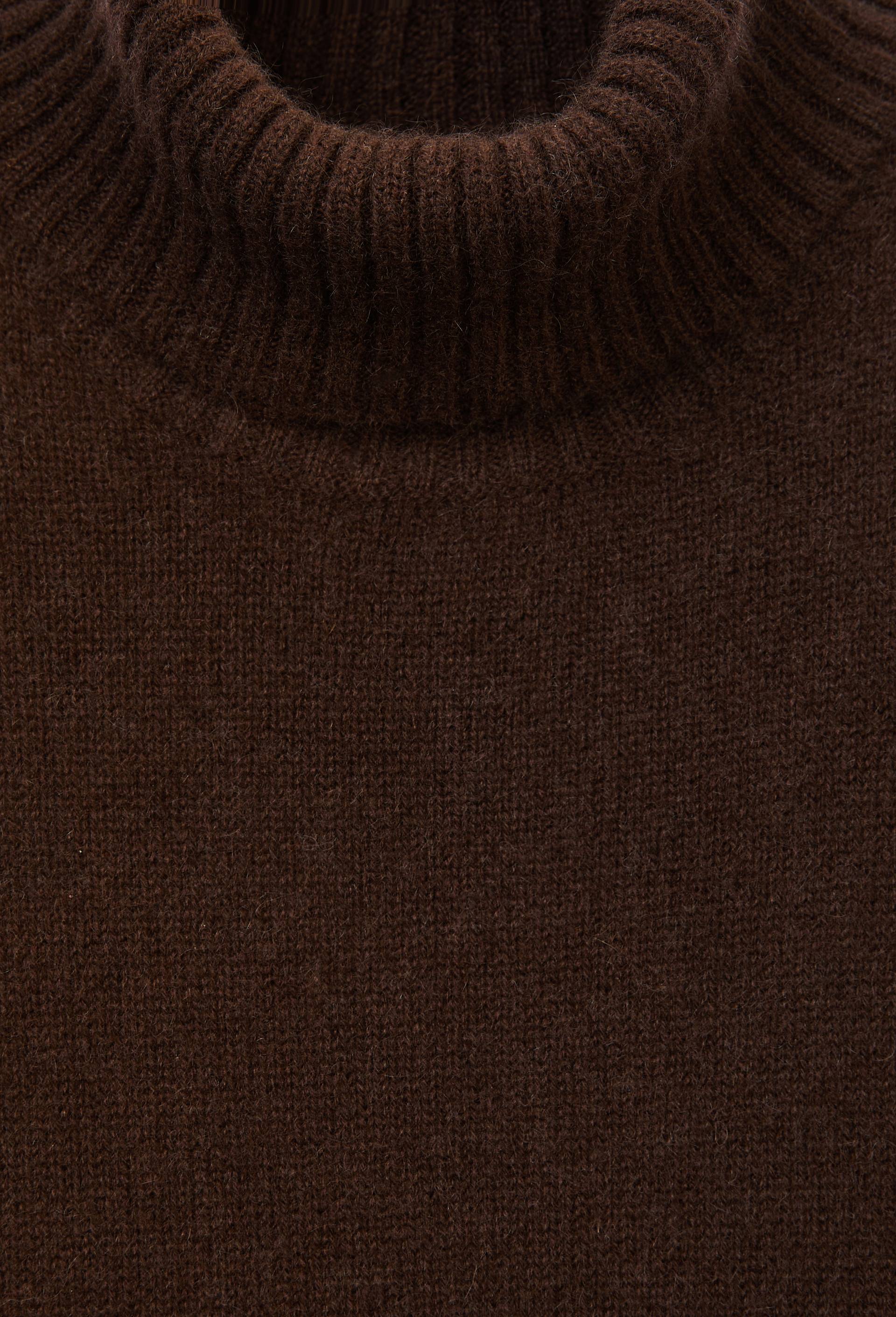 Pull col roul&eacute; en 100% cachemire, Brun fonc&eacute;, large image number 4