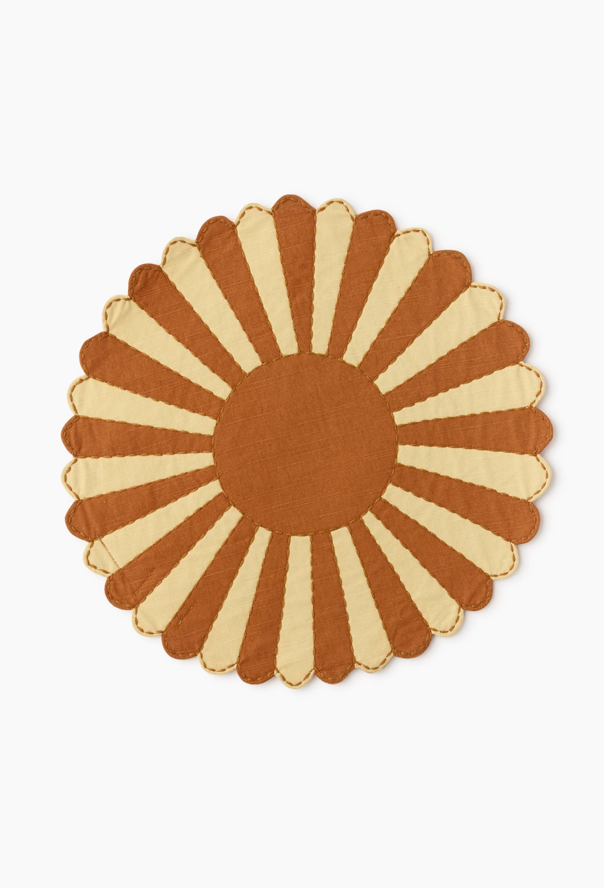 Set de table fleur en coton, 38 cm - MESTIZ x MONOPRIX, Jaune clair, large image number 0
