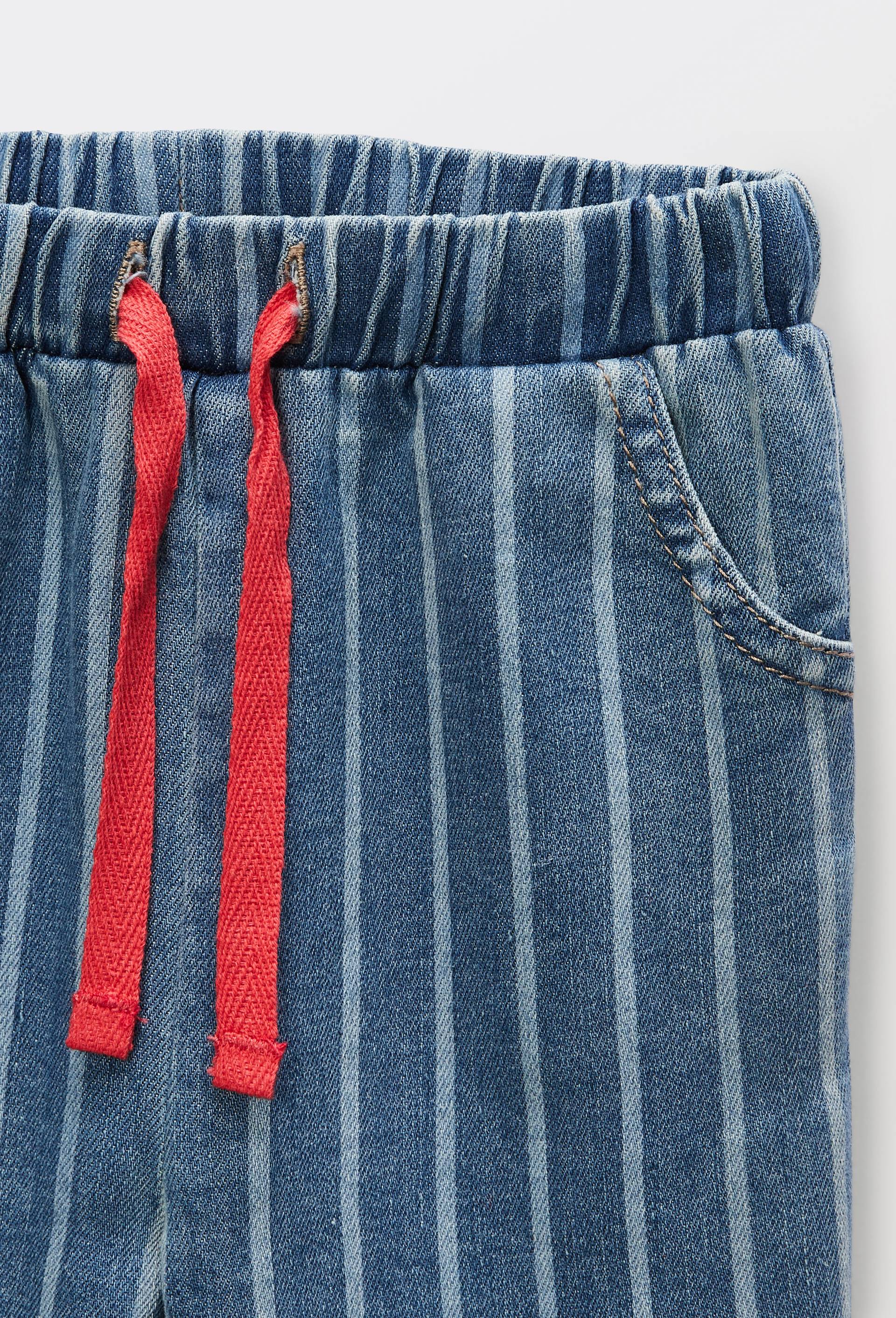 Pantalon jean ray&eacute;, Bleu, large image number 2.0