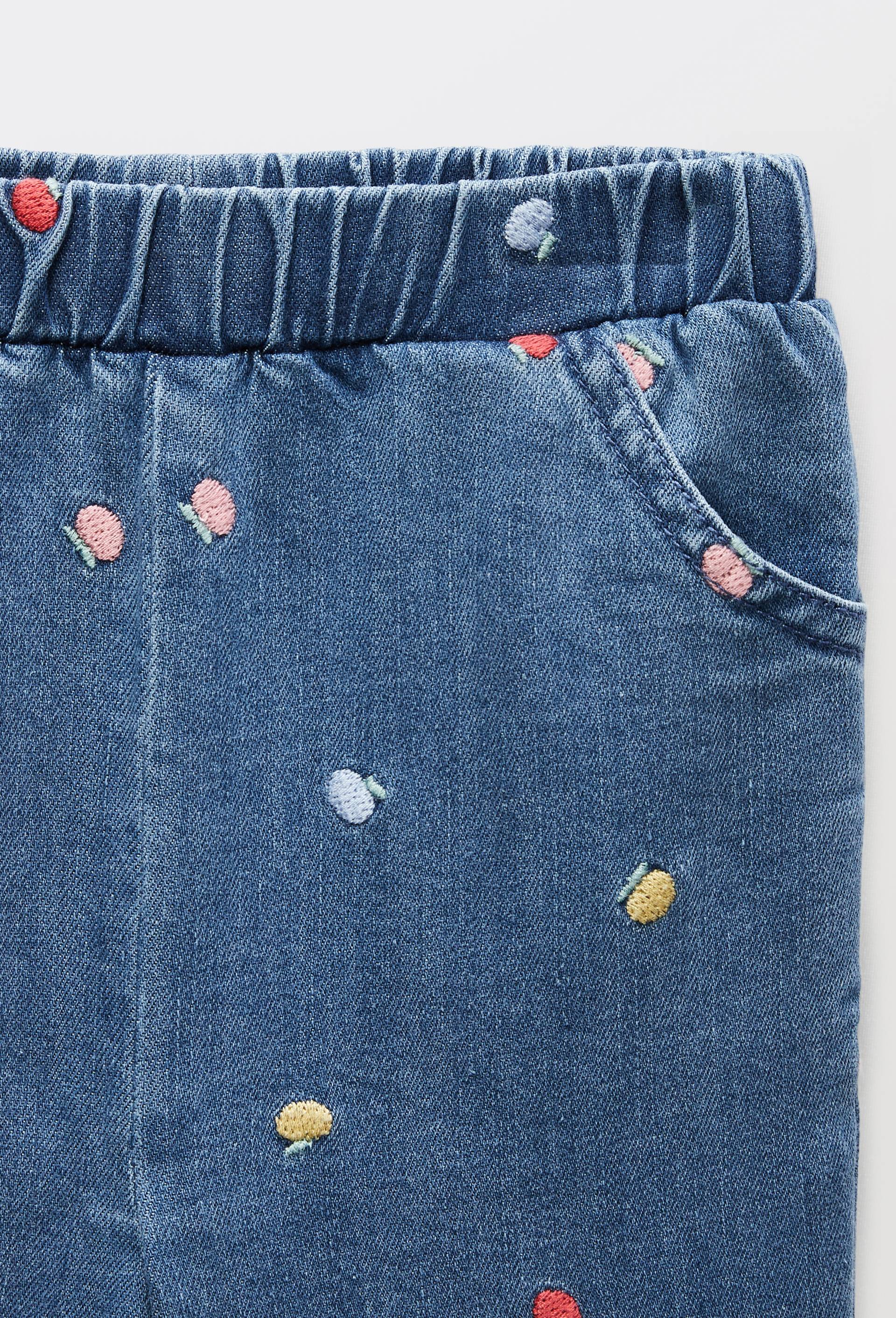 Pantalon en jean &agrave; patch, Bleu, large image number 2.0