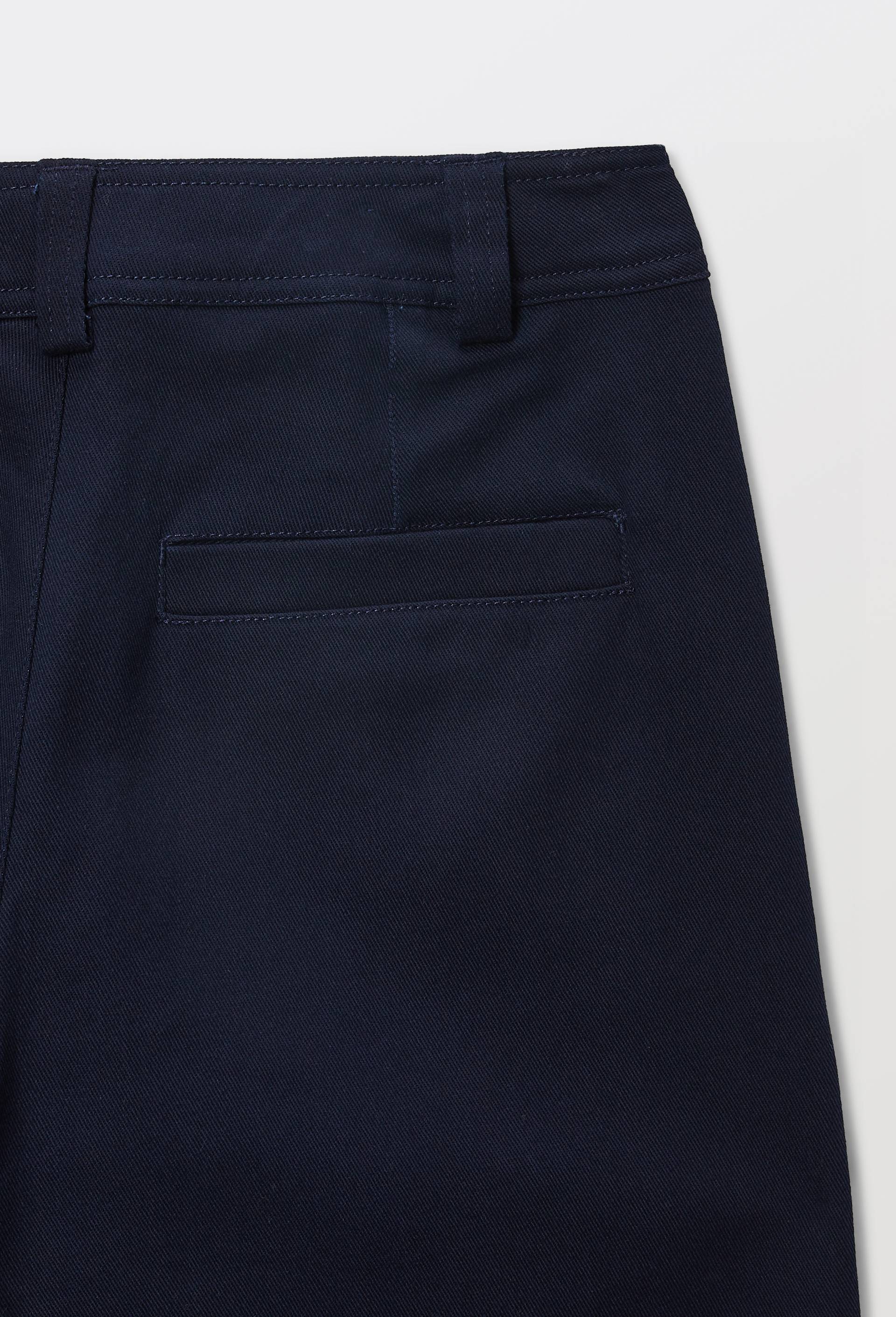 Pantalon barrel avec poches c&ocirc;t&eacute;s en coton BIO GOTS, Bleu fonc&eacute;, large image number 4