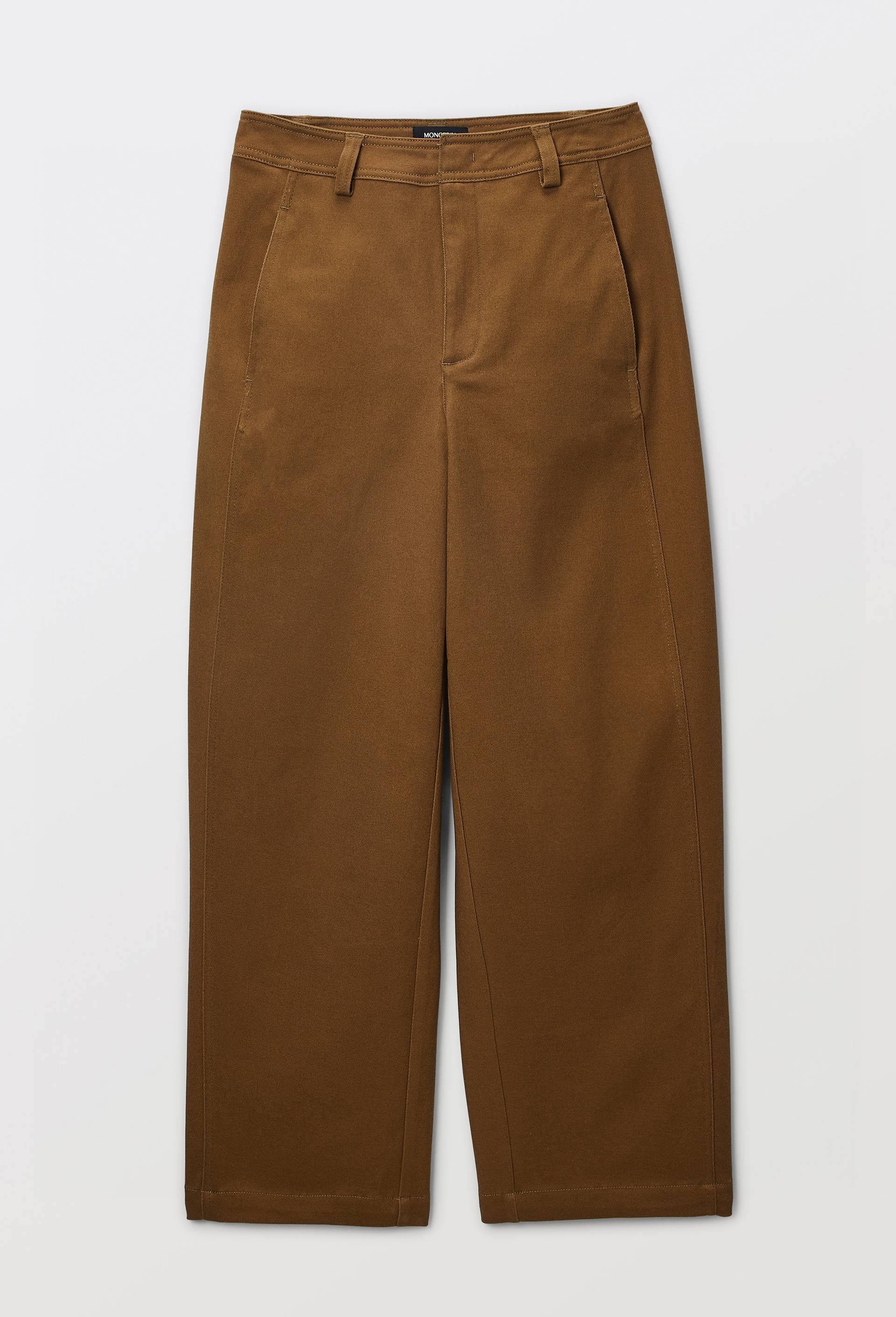 Pantalon barrel avec poches c&ocirc;t&eacute;s en coton BIO GOTS, Vert fonc&eacute;, large image number 2.0