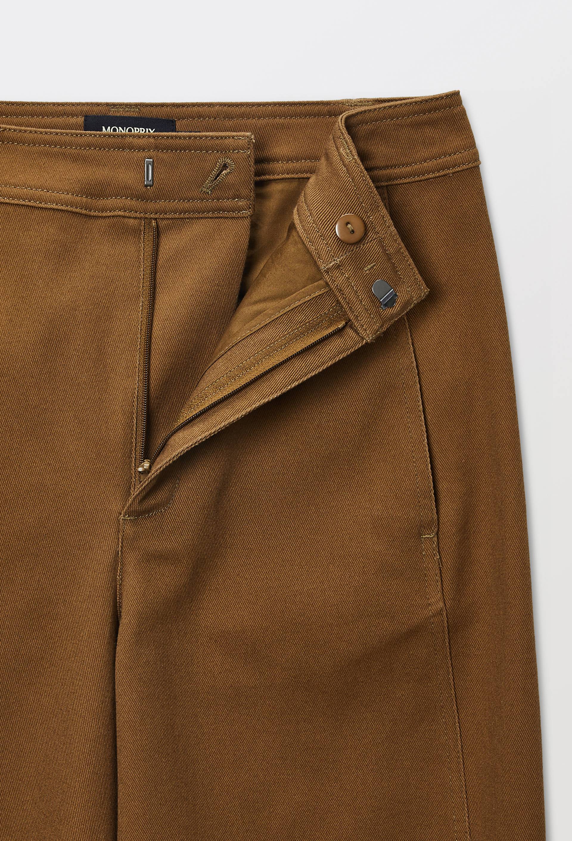 Pantalon barrel avec poches c&ocirc;t&eacute;s en coton BIO GOTS, Vert fonc&eacute;, large image number 3