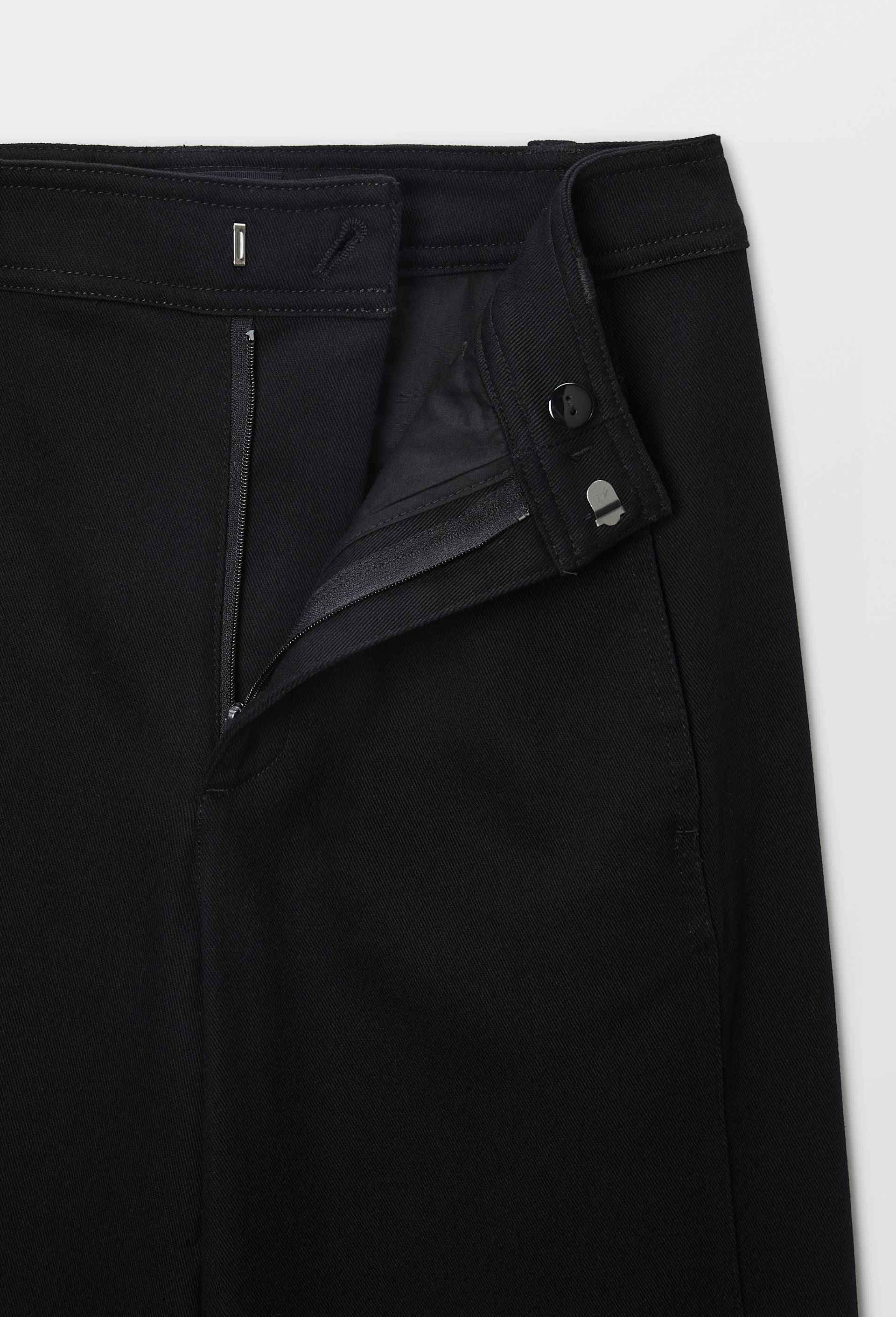 Pantalon barrel avec poches c&ocirc;t&eacute;s en coton BIO GOTS, Noir, large image number 3.0