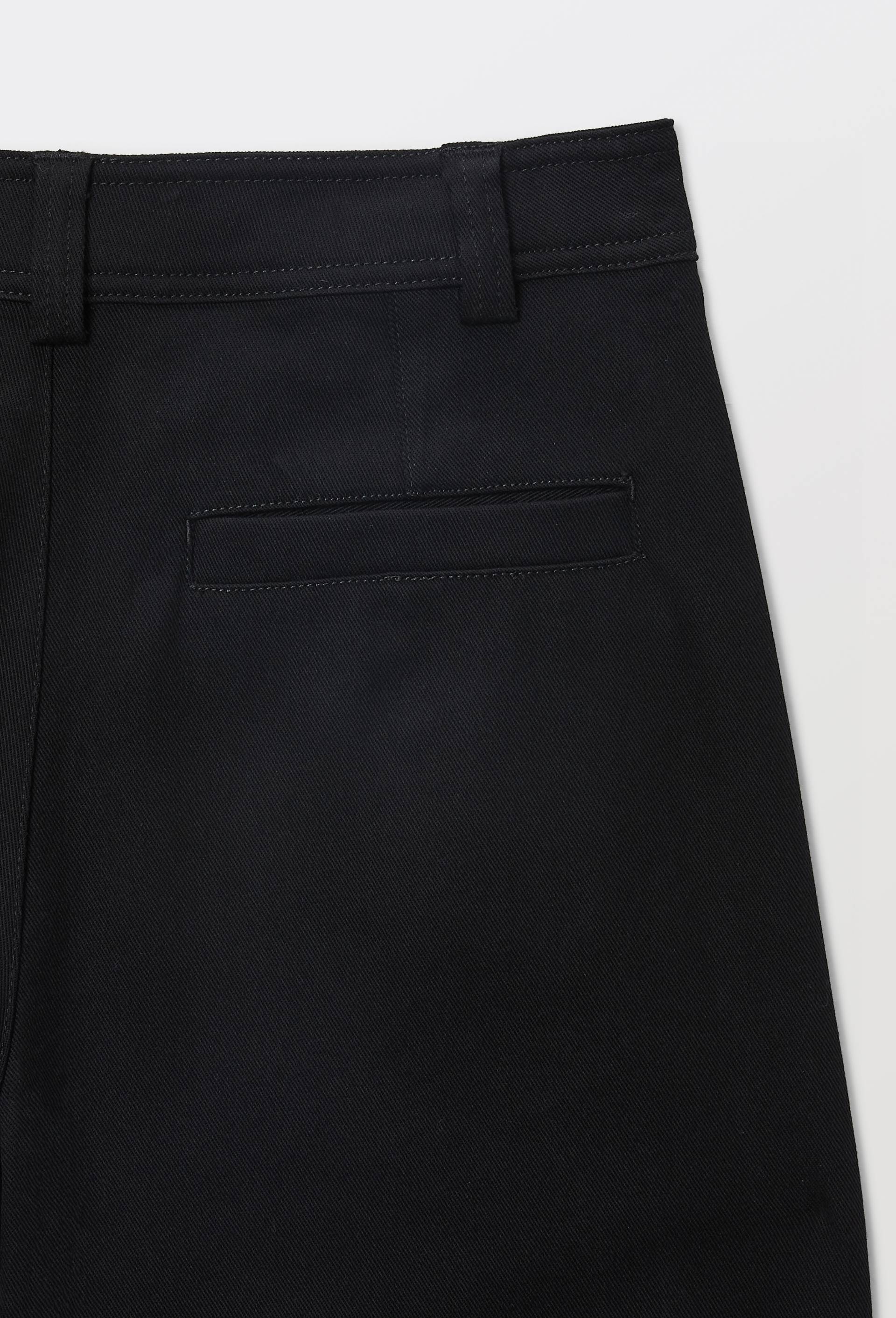 Pantalon barrel avec poches c&ocirc;t&eacute;s en coton BIO GOTS, Noir, large image number 4.0