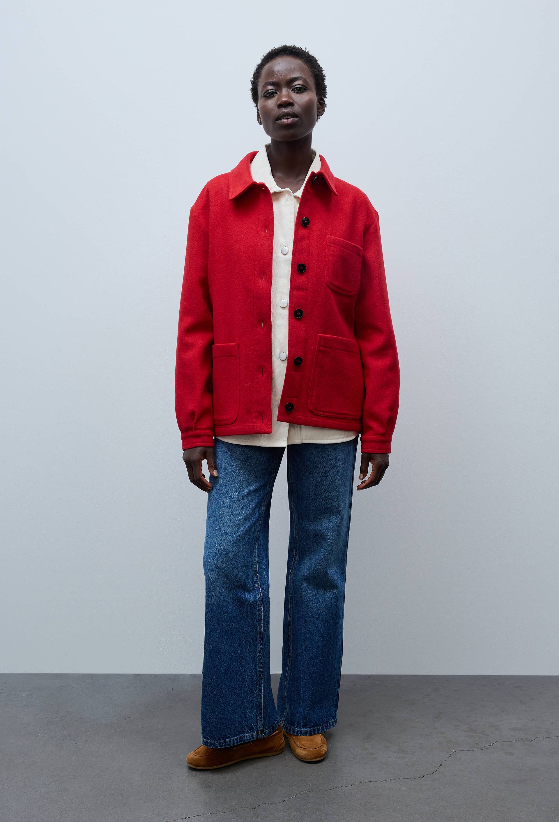 Veste contenant de la laine, Rouge, large image number 1