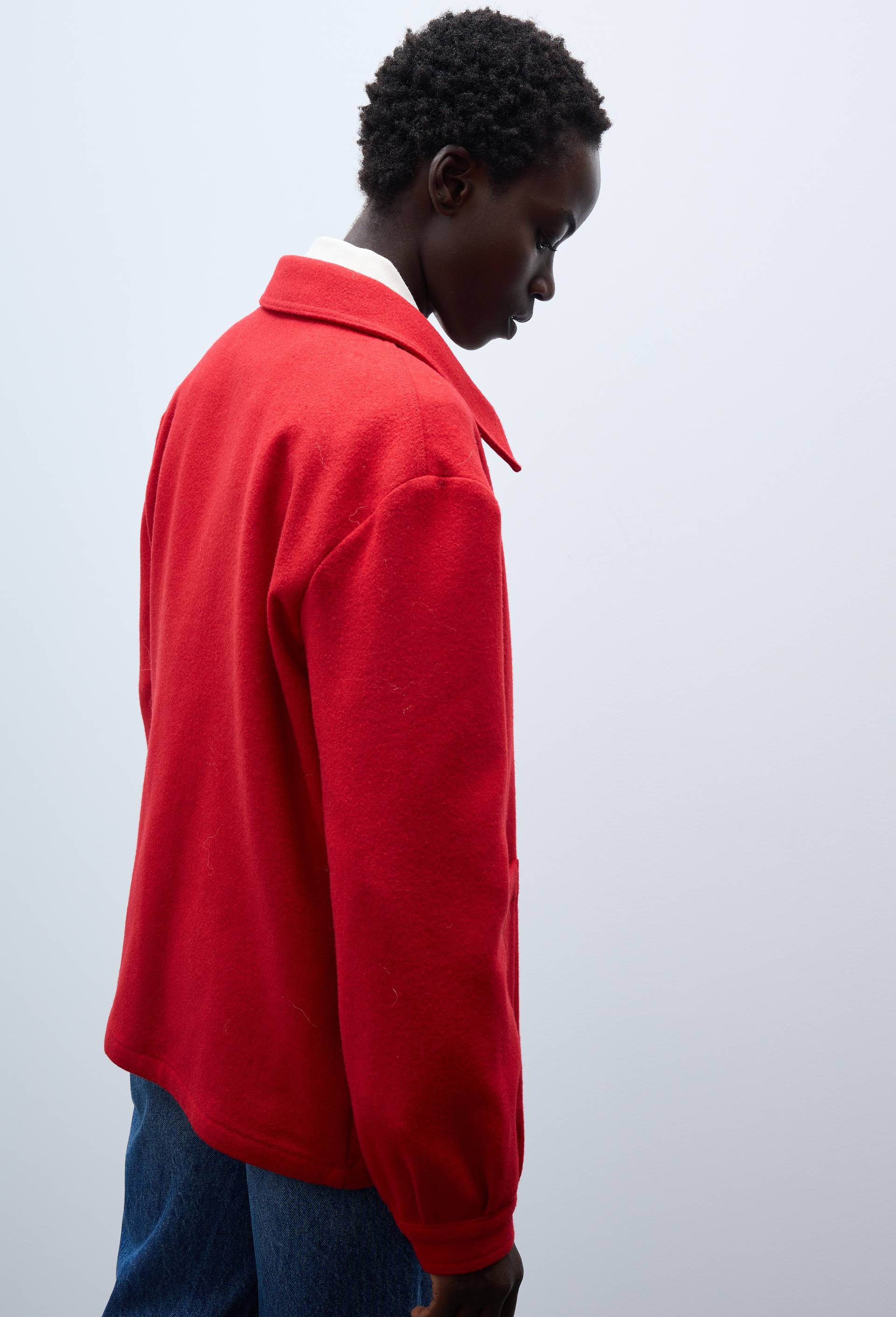 Veste contenant de la laine, Rouge, large image number 2
