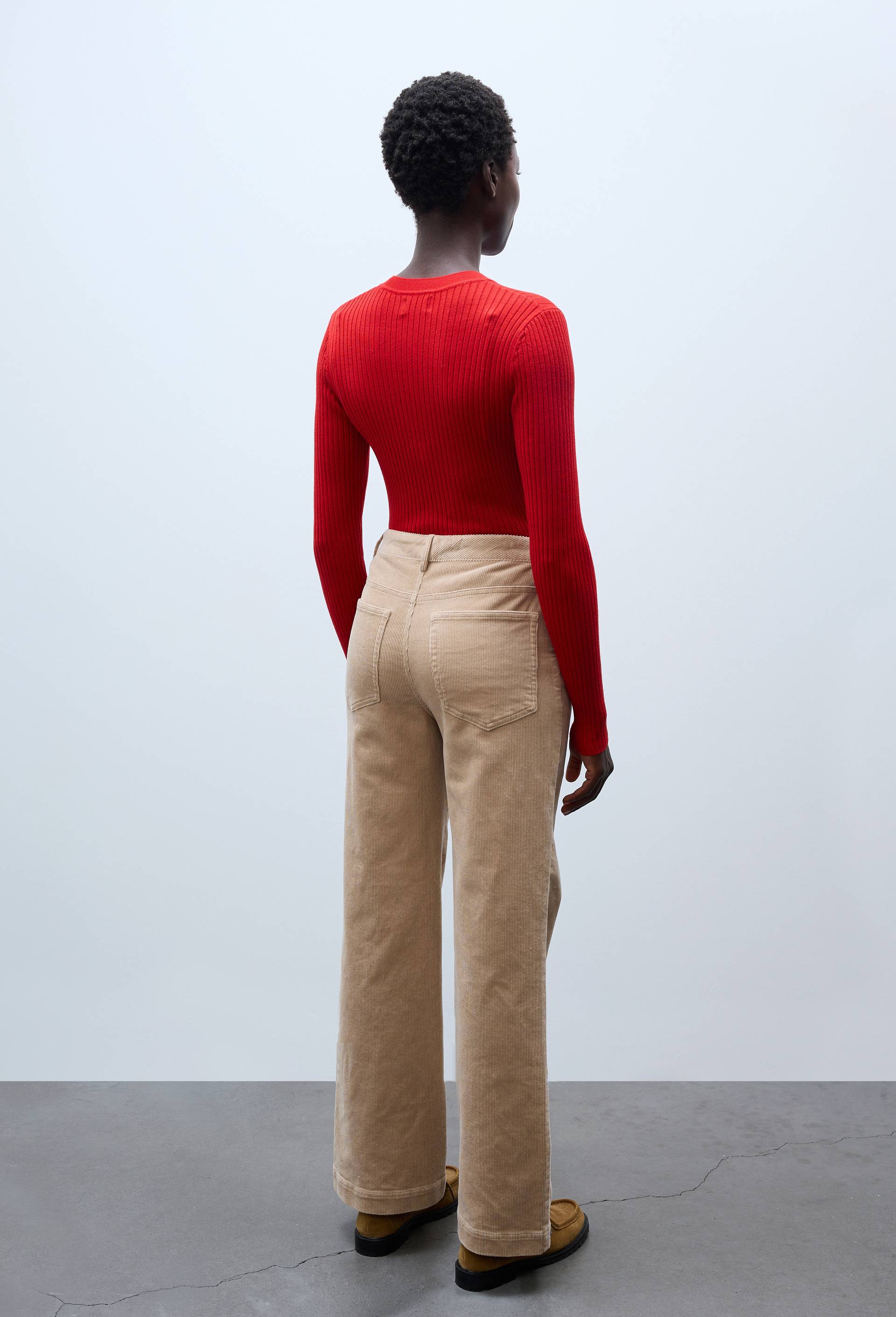Pantalon large en velours en coton BIO GOTS, Beige clair, large image number 1
