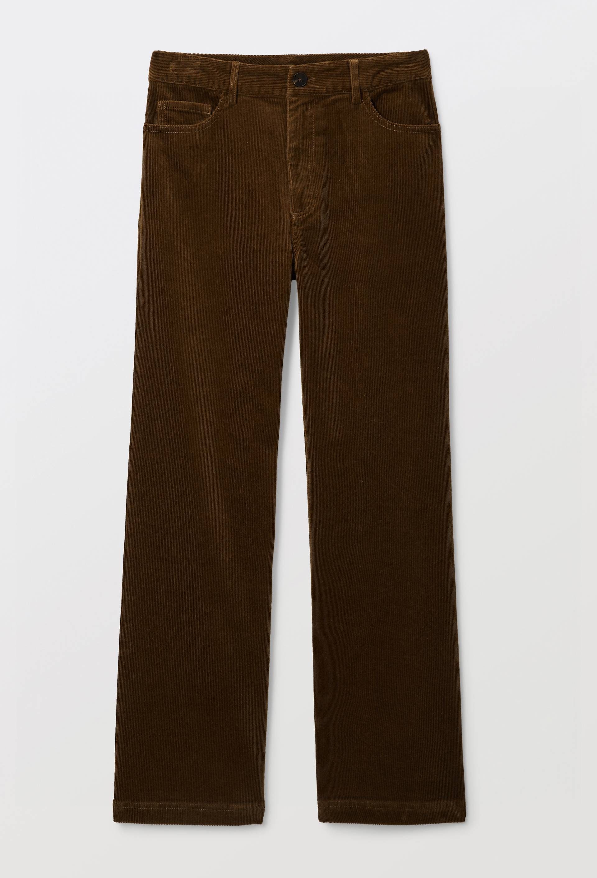 Pantalon large en velours en coton BIO GOTS, Vert fonc&eacute;, large image number 2