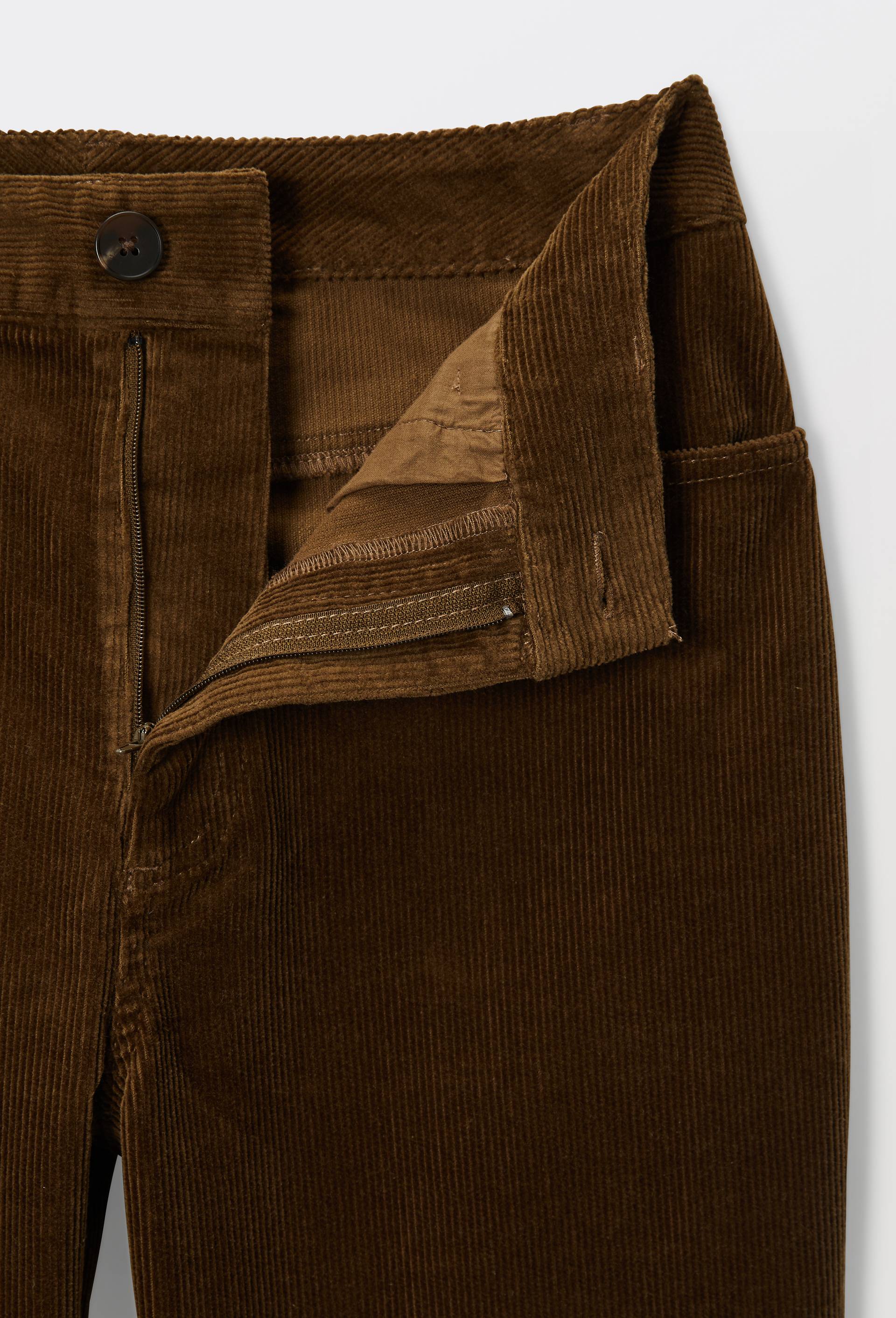 Pantalon large en velours en coton BIO GOTS, Vert fonc&eacute;, large image number 3