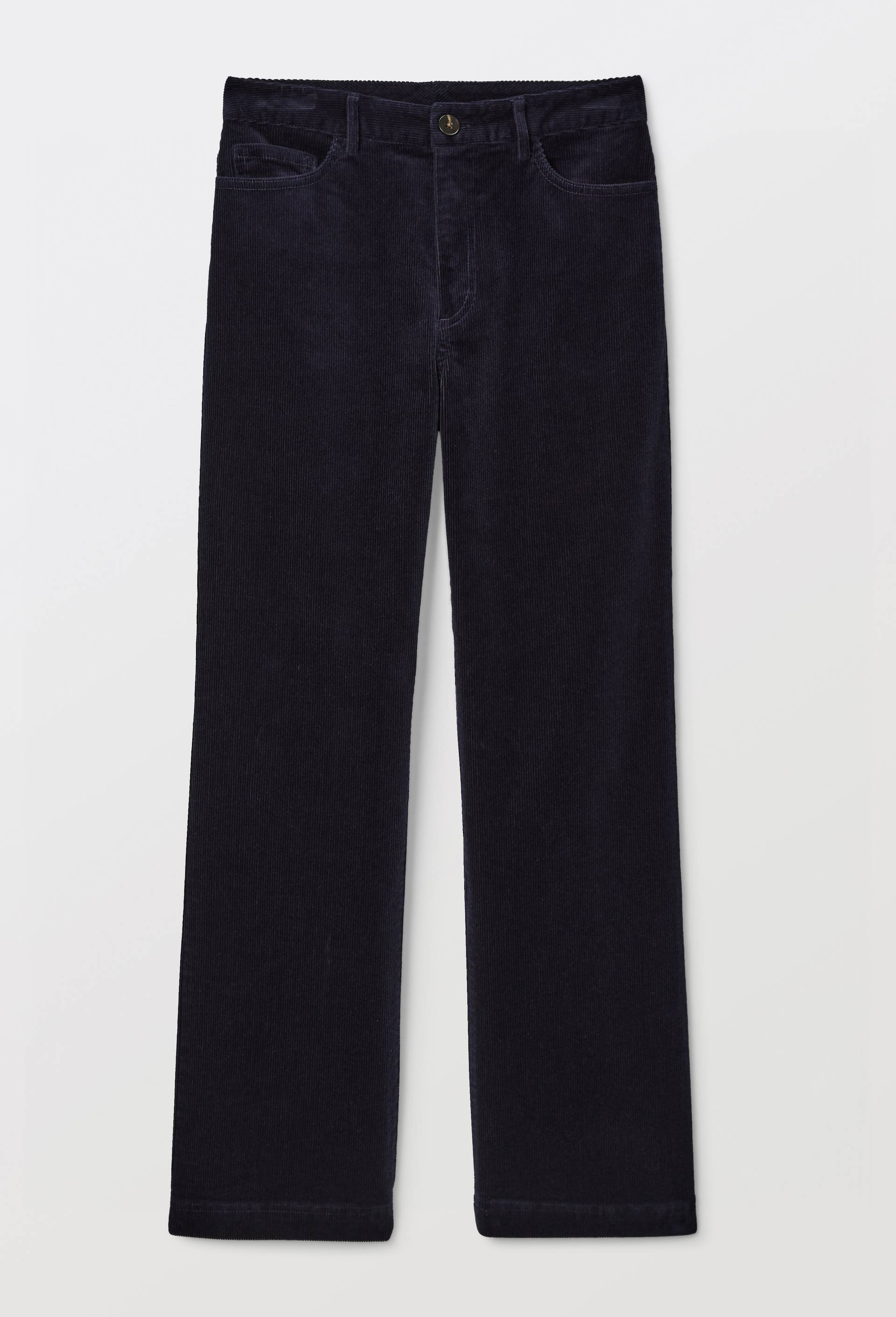 Pantalon large en velours en coton BIO GOTS, Bleu fonc&eacute;, large image number 2