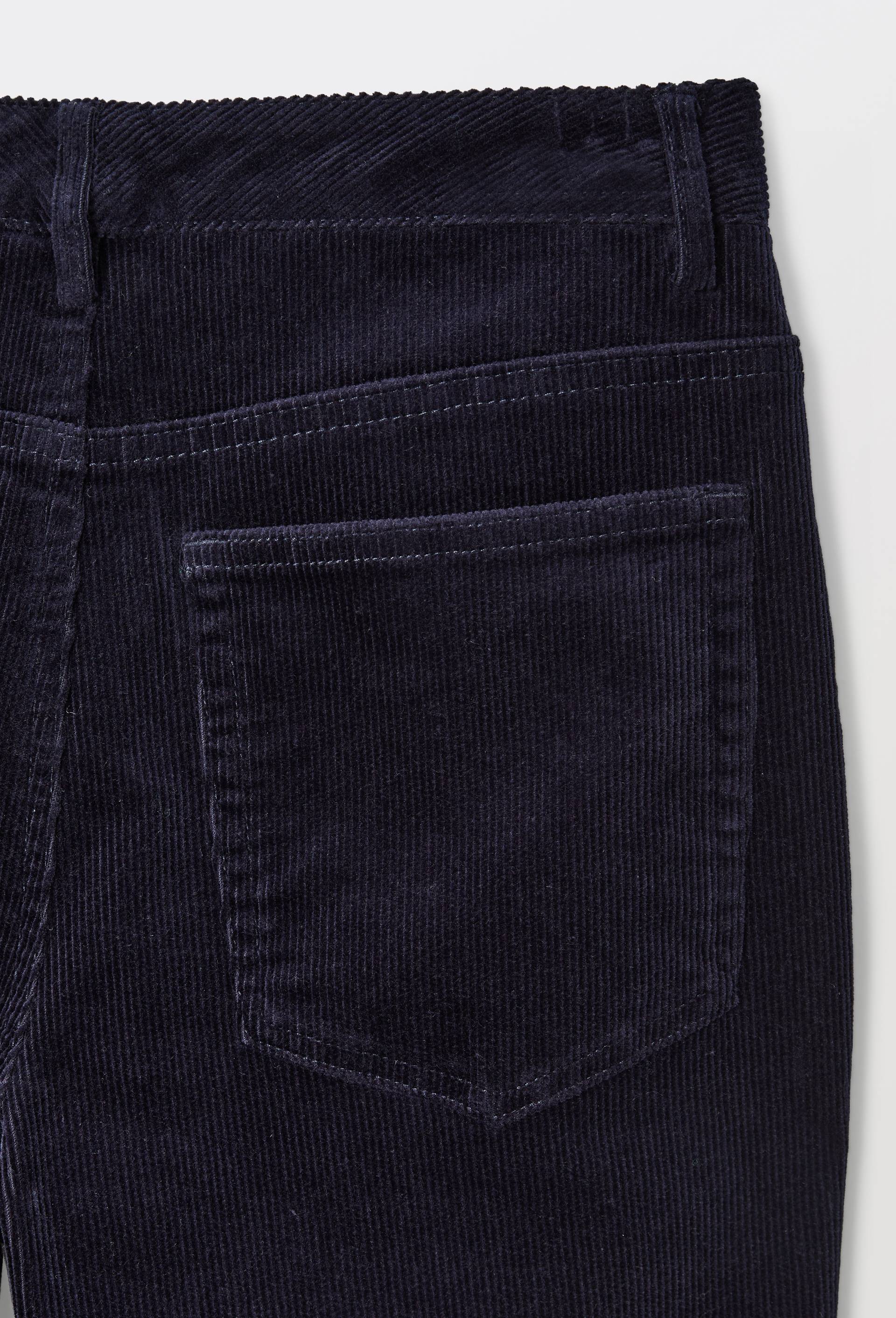 Pantalon large en velours en coton BIO GOTS, Bleu fonc&eacute;, large image number 4