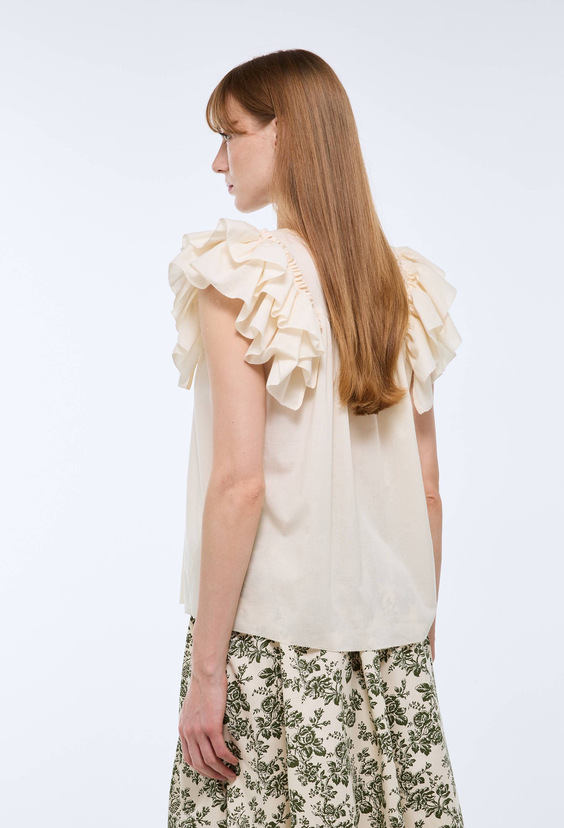 Top sans manches unie en voile de coton BIO GOTS, Beige clair, large image number 1