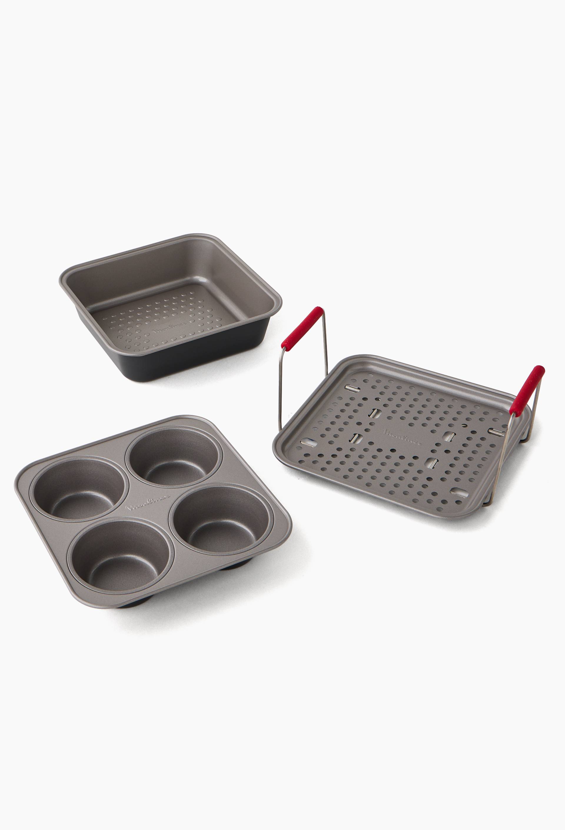Set de moules pour air-fryer, Noir, large image number 0.0