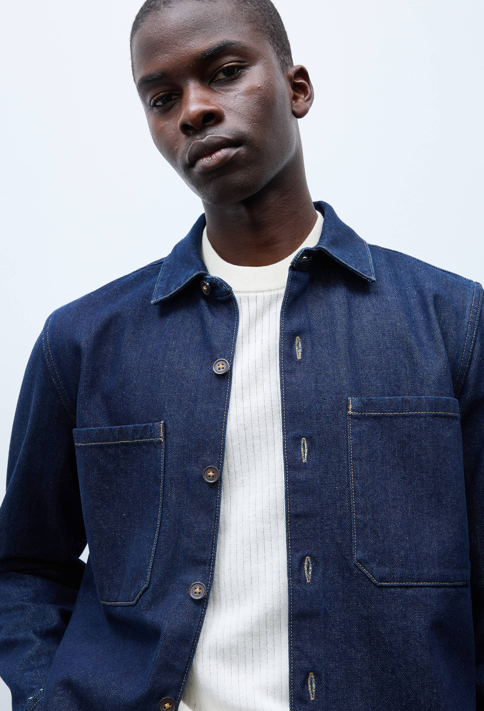 Surchemise en jean en coton, Bleu, large image number 1.0