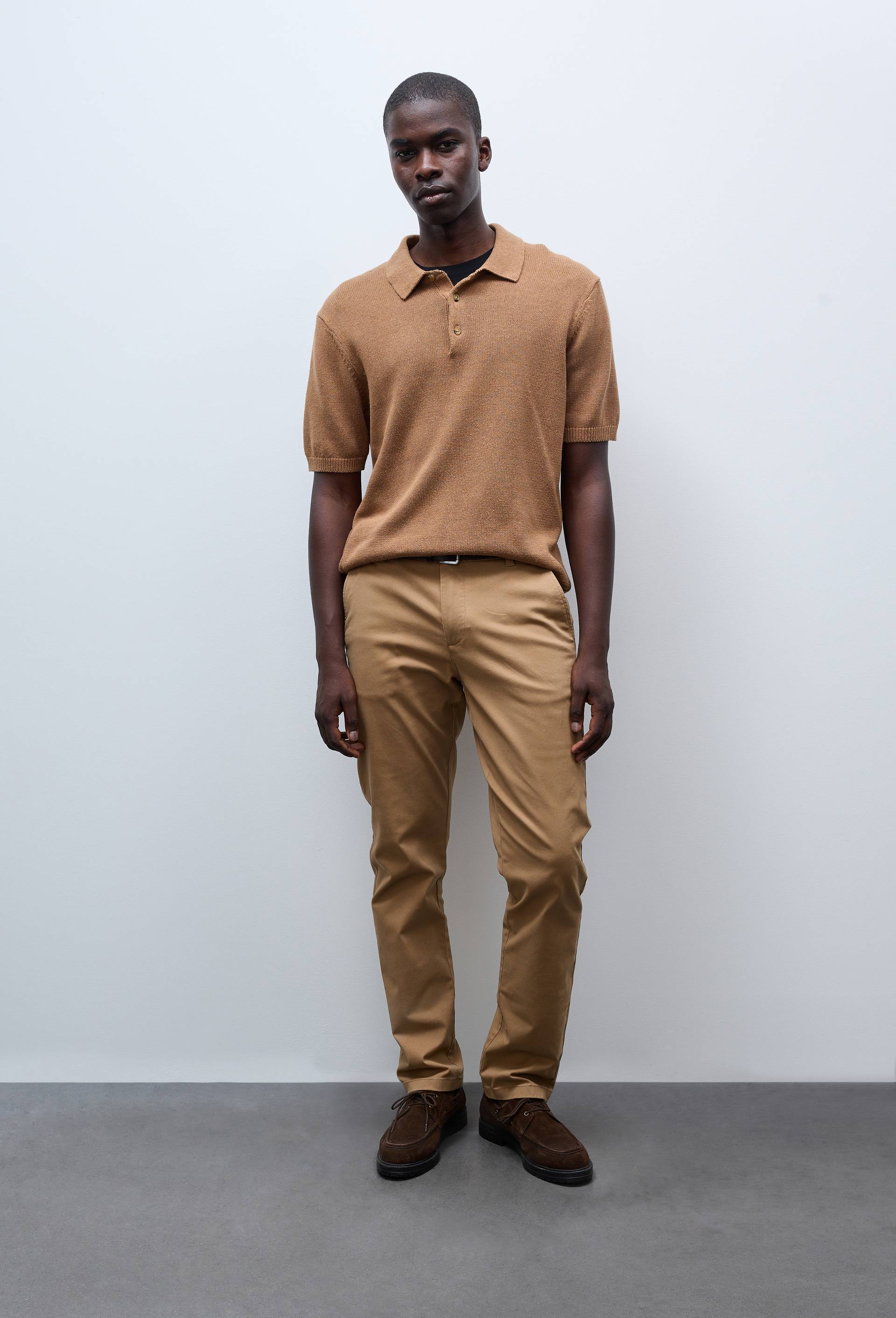 Pantalon chino straight en coton BIO GOTS, Beige, large image number 0.0